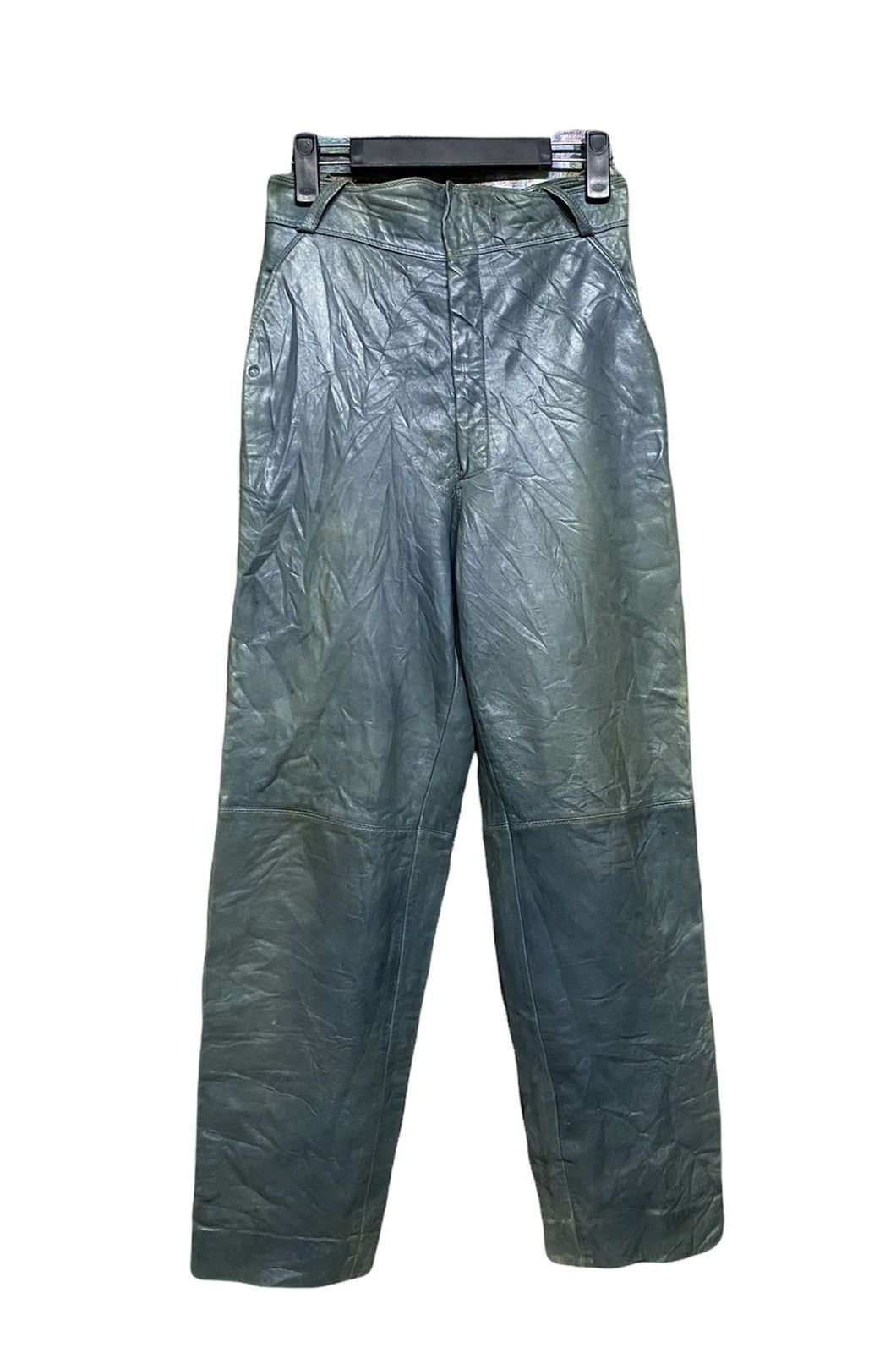Gianni Valentino × Versace Vtg🍏Gianni Versace Leather Pants Size US 30 / EU 46 - 1 Thumbnail