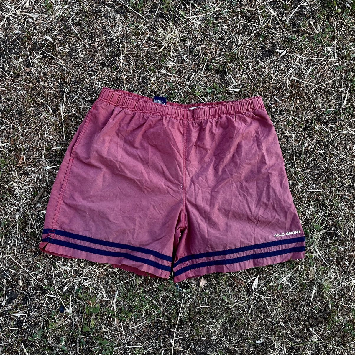 Vintage Vintage Y2K Preppy Striped Shorts Athletic Swim Worn In 36 Size US 36 / EU 52 - 2 Thumbnail