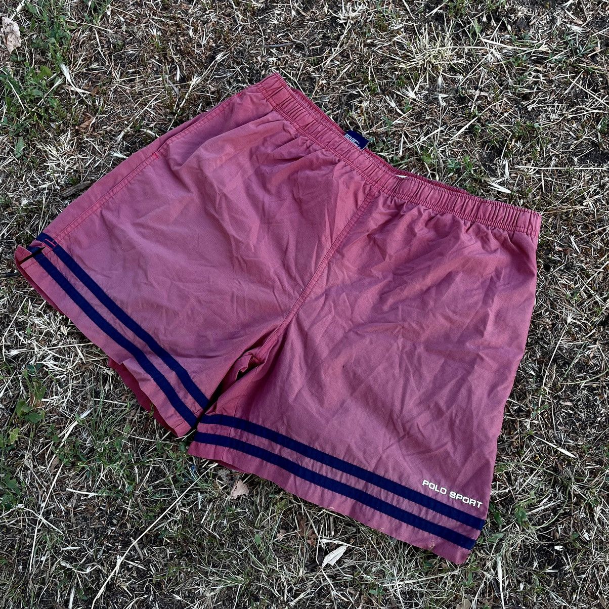Vintage Vintage Y2K Preppy Striped Shorts Athletic Swim Worn In 36 Size US 36 / EU 52 - 3 Thumbnail