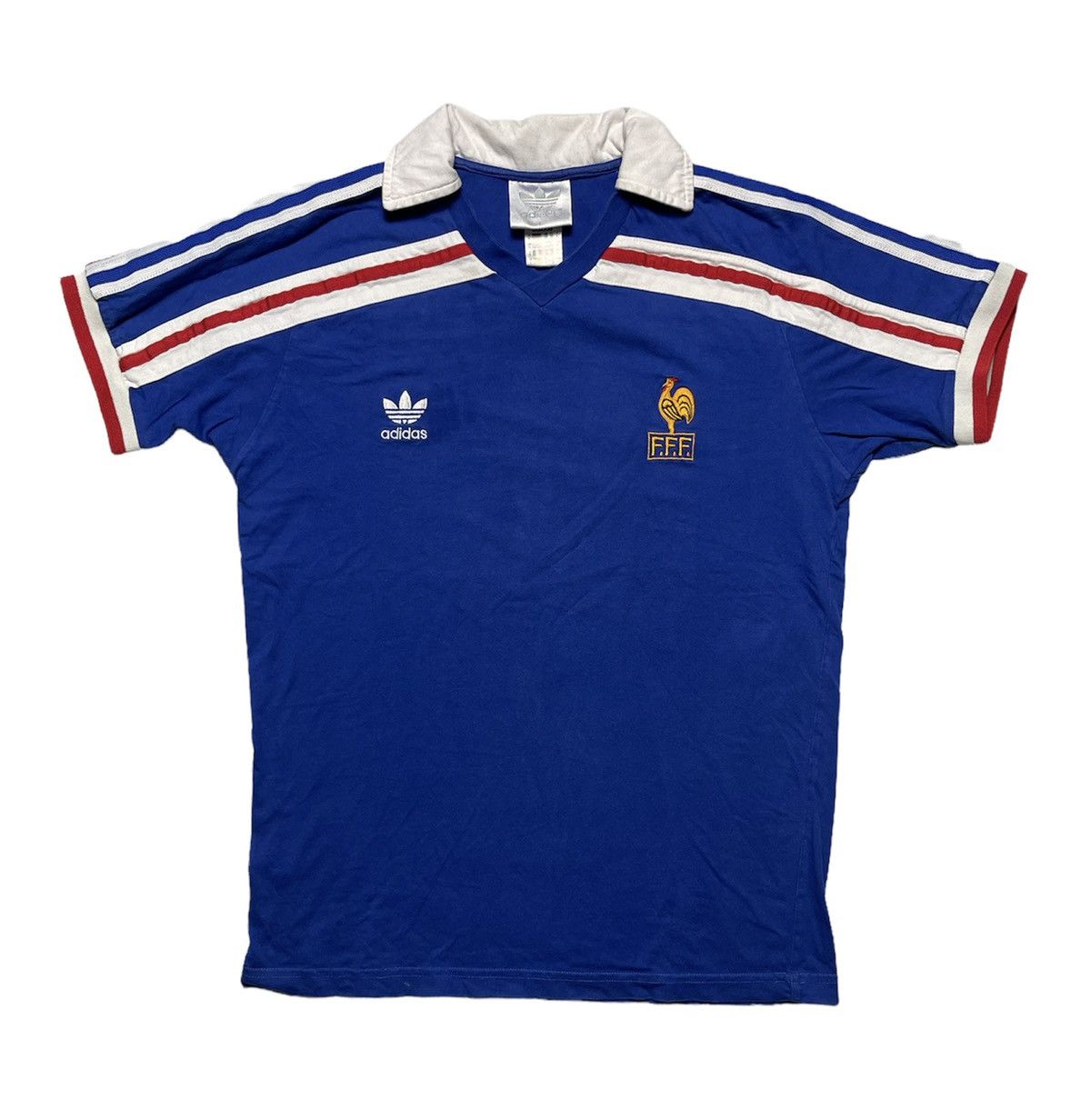 Adidas Vintage Adidas France Football Polo Shirt Size US L / EU 52-54 / 3 - 1 Thumbnail
