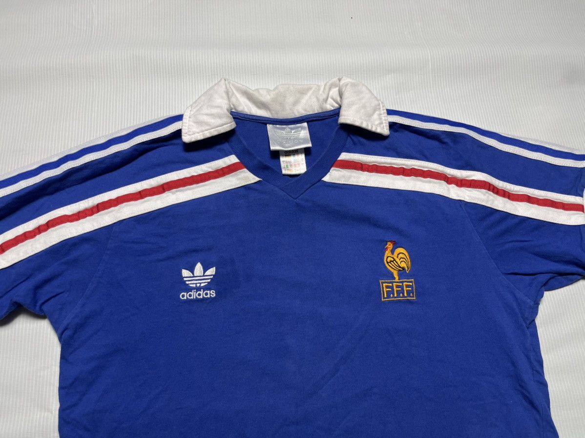 Adidas Vintage Adidas France Football Polo Shirt Size US L / EU 52-54 / 3 - 3 Thumbnail