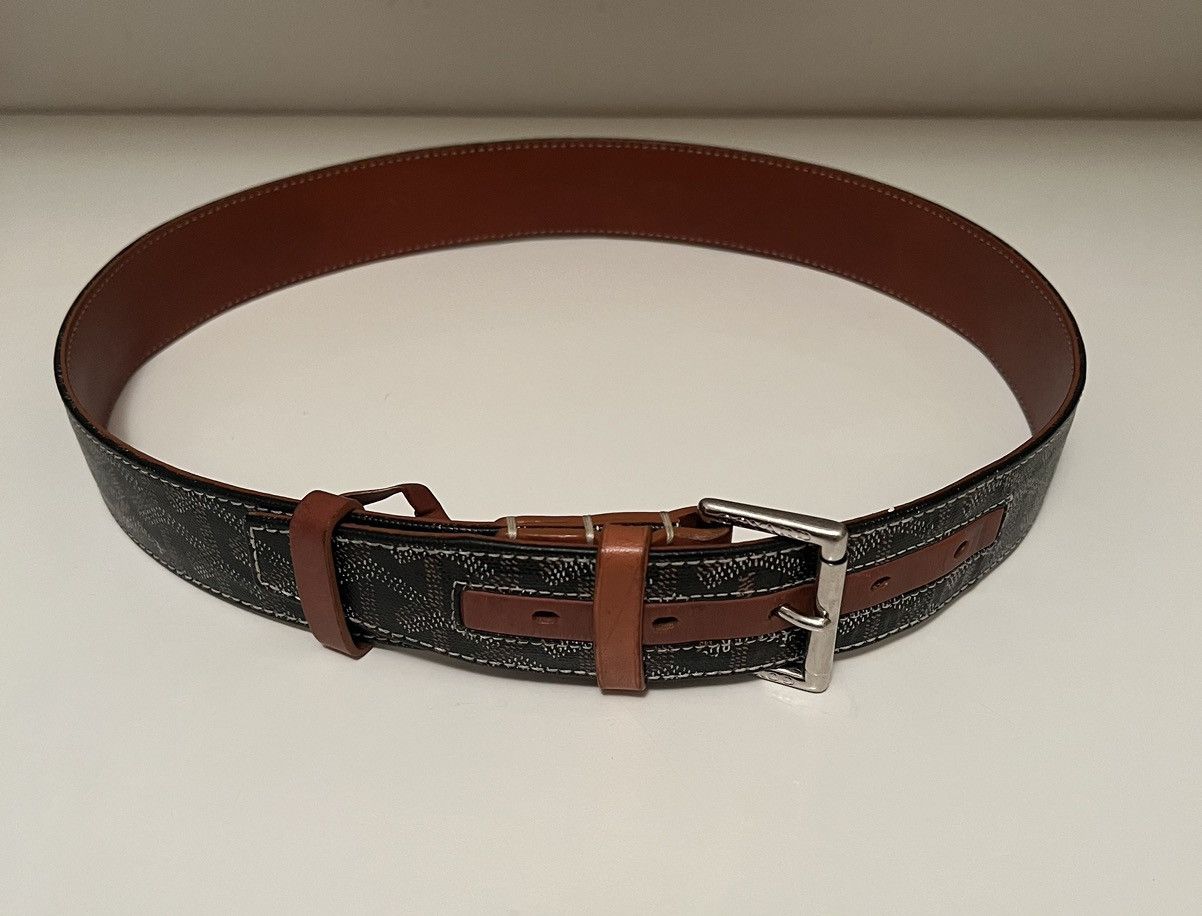 Goyard Black Brown Florida Fregate Belt