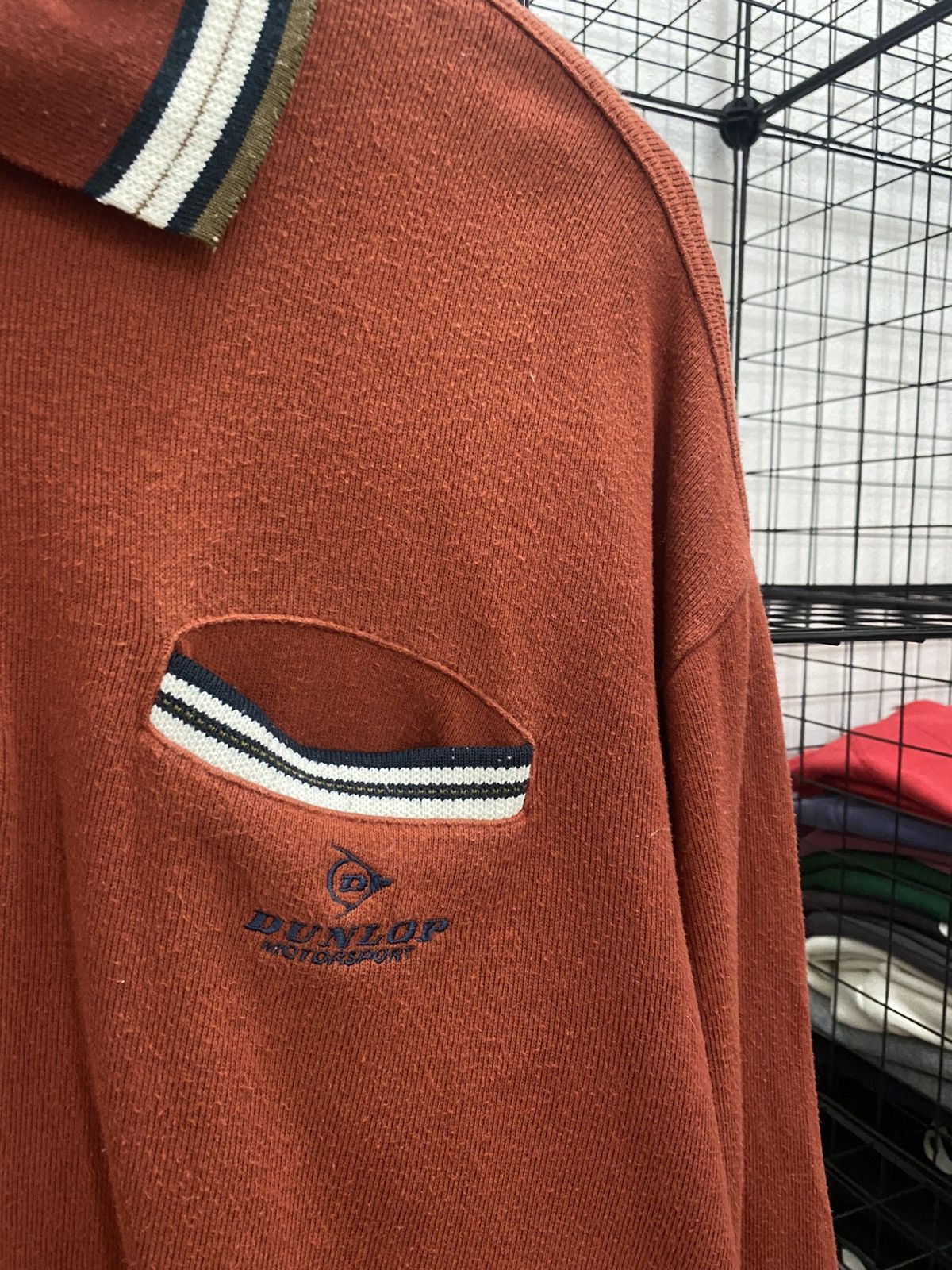 Dunlop × Vintage Vintage Dunlop Motorsport Collar Sweatshirt Size US L / EU 52-54 / 3 - 5 Thumbnail