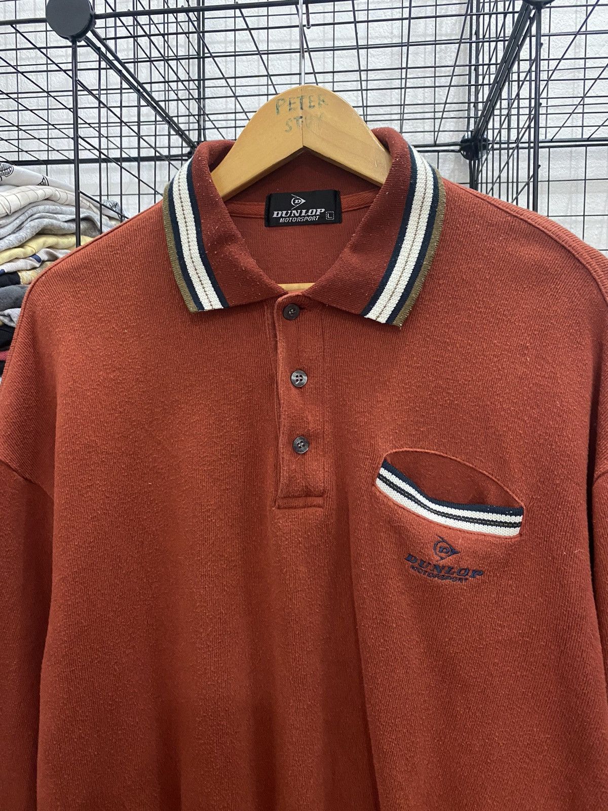 Dunlop × Vintage Vintage Dunlop Motorsport Collar Sweatshirt Size US L / EU 52-54 / 3 - 4 Thumbnail