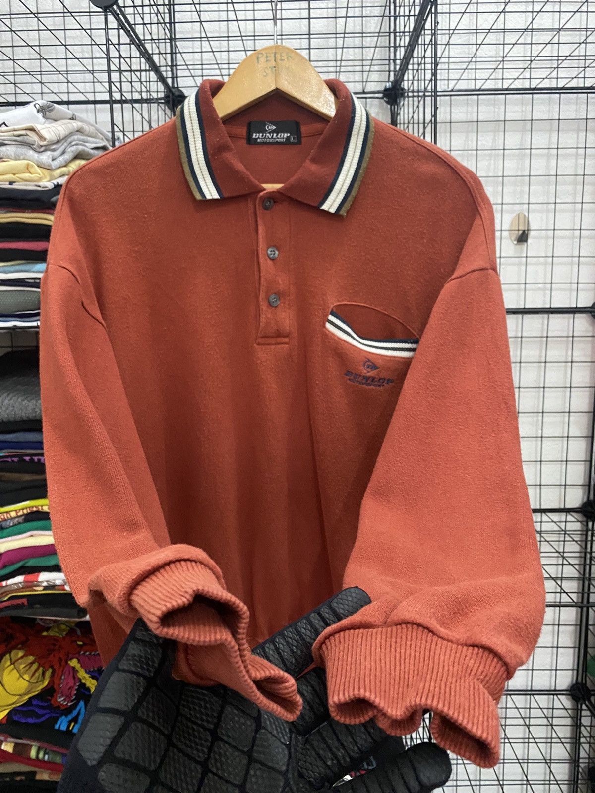 Dunlop × Vintage Vintage Dunlop Motorsport Collar Sweatshirt Size US L / EU 52-54 / 3 - 3 Thumbnail