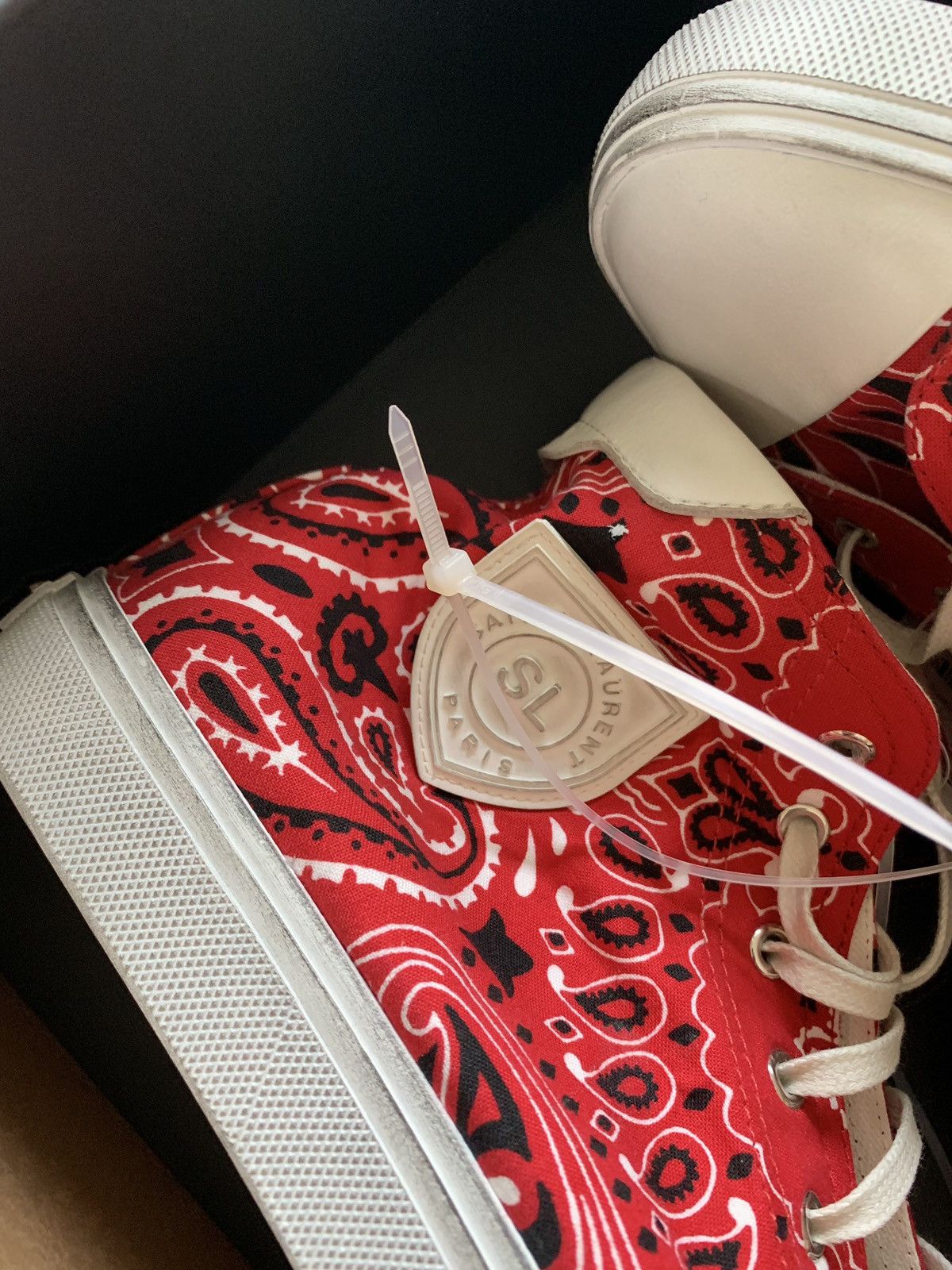Saint Laurent Paris Mid Top Bandana Res Paisley Trainer Size US 9.5 / EU 42-43 - 3 Thumbnail
