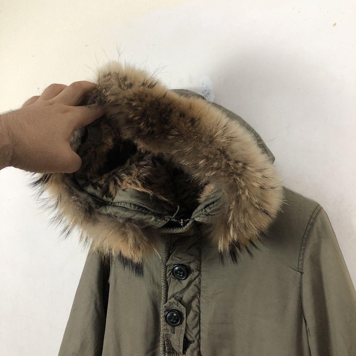 Japanese Brand MOUSSY MILITARY COLLECTION PARKA JACKET MINK FUR LINING Size US M / EU 48-50 / 2 - 3 Thumbnail