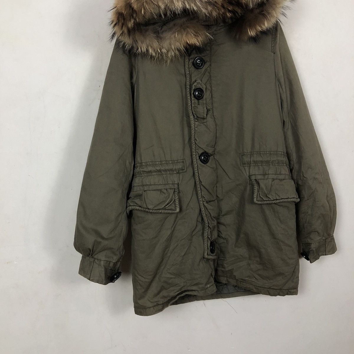 Japanese Brand MOUSSY MILITARY COLLECTION PARKA JACKET MINK FUR LINING Size US M / EU 48-50 / 2 - 4 Thumbnail