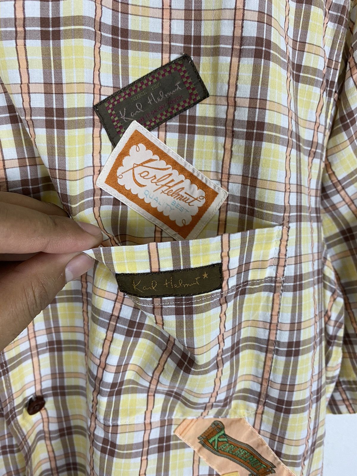 Karl Helmut × Vintage Vintage 20th Karl Helmut Anniversary Flannel Shirt Size US M / EU 48-50 / 2 - 8 Thumbnail
