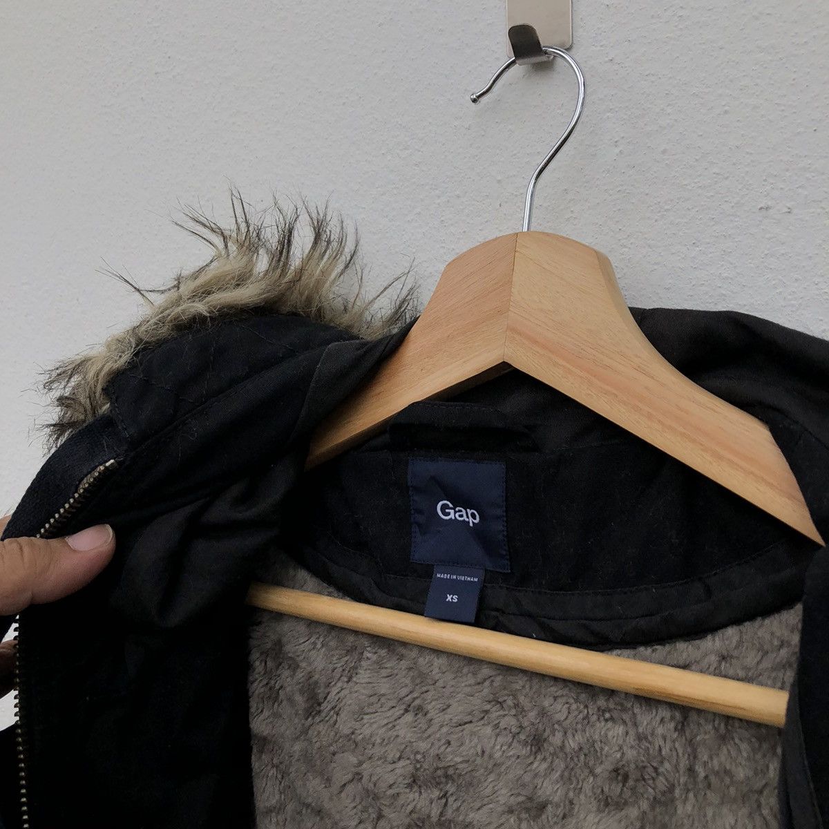Japanese Brand GAP BIKER PARACHUTE MULTI POCKET JACKET MINK FUR HOODIE Size US XS / EU 42 / 0 - 13 Thumbnail
