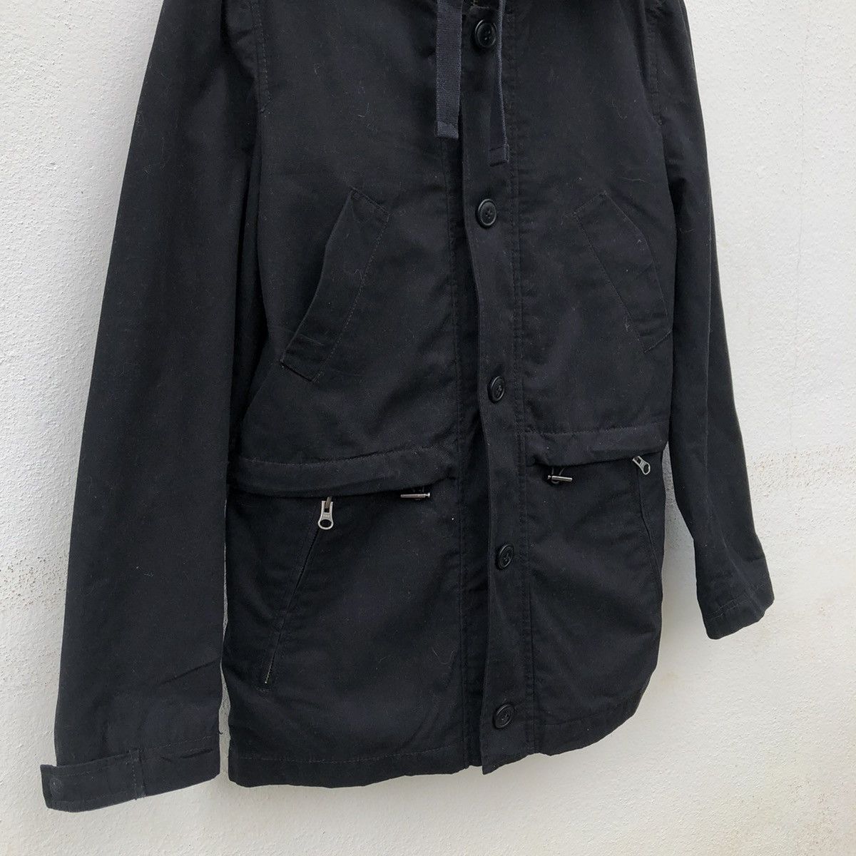 Japanese Brand GAP BIKER PARACHUTE MULTI POCKET JACKET MINK FUR HOODIE Size US XS / EU 42 / 0 - 5 Thumbnail