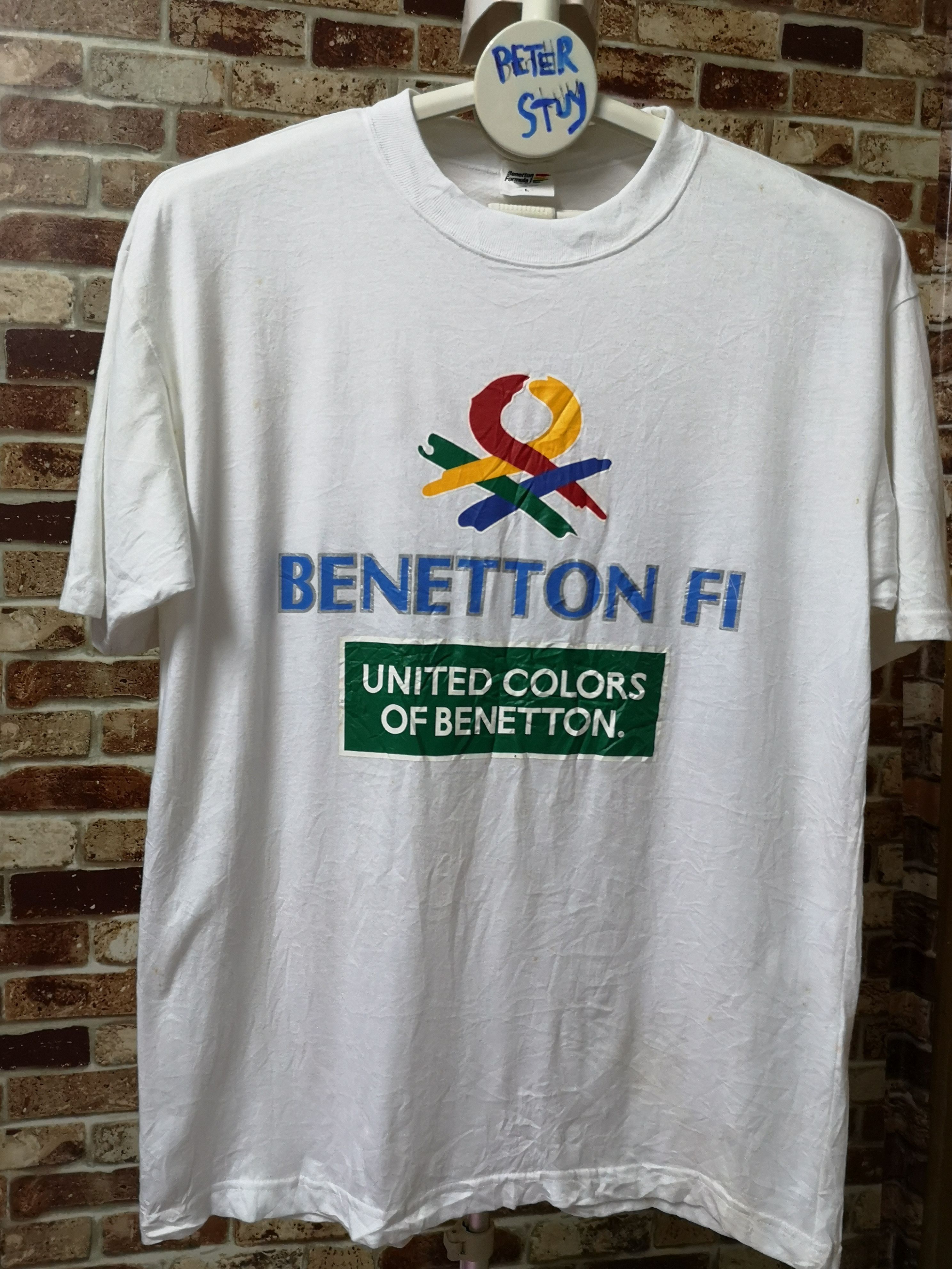 Benetton × United Colors Of Benetton 🔥Rare🔥 Benetton Big Logo Tee Size US L / EU 52-54 / 3 - 1 Thumbnail