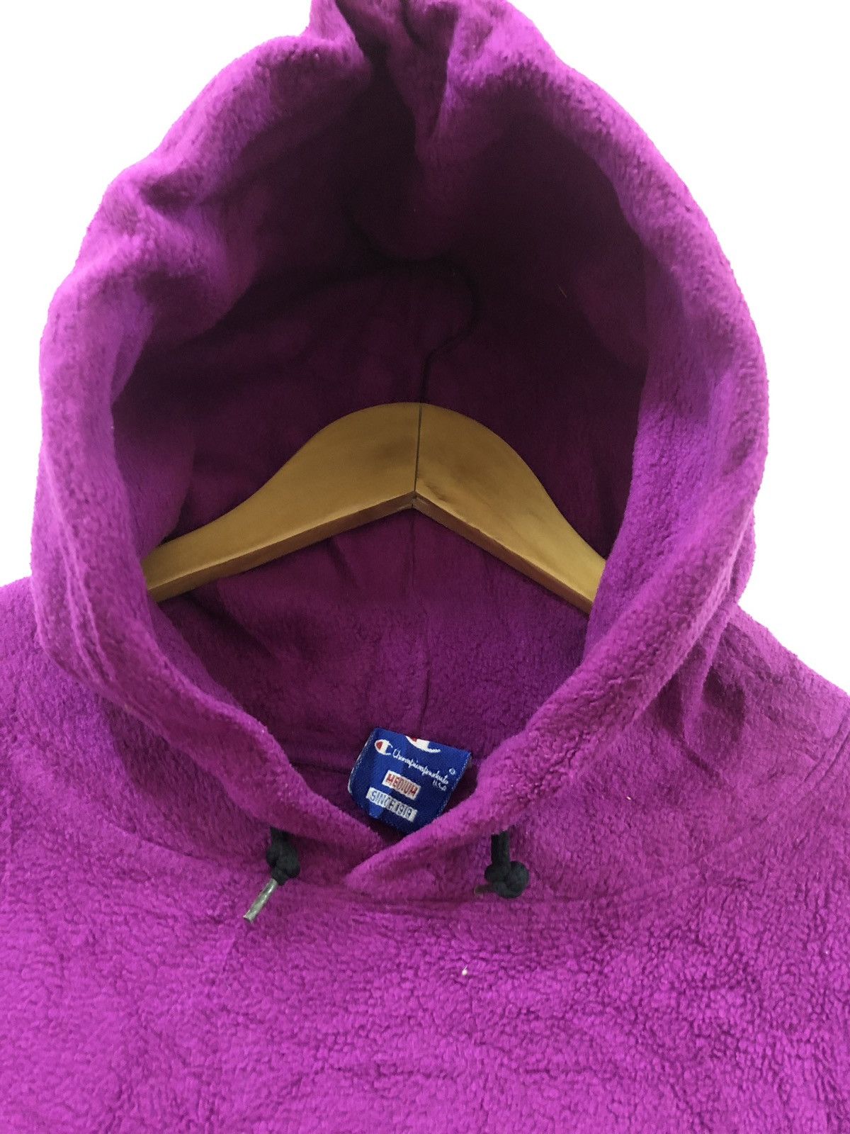 Champion Vtg💥champion Fleece Sherpa Hoodie embroidery spellout Size US M / EU 48-50 / 2 - 9 Thumbnail