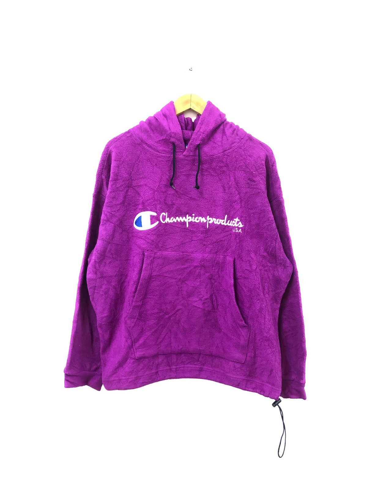 Champion Vtg💥champion Fleece Sherpa Hoodie embroidery spellout Size US M / EU 48-50 / 2 - 2 Thumbnail