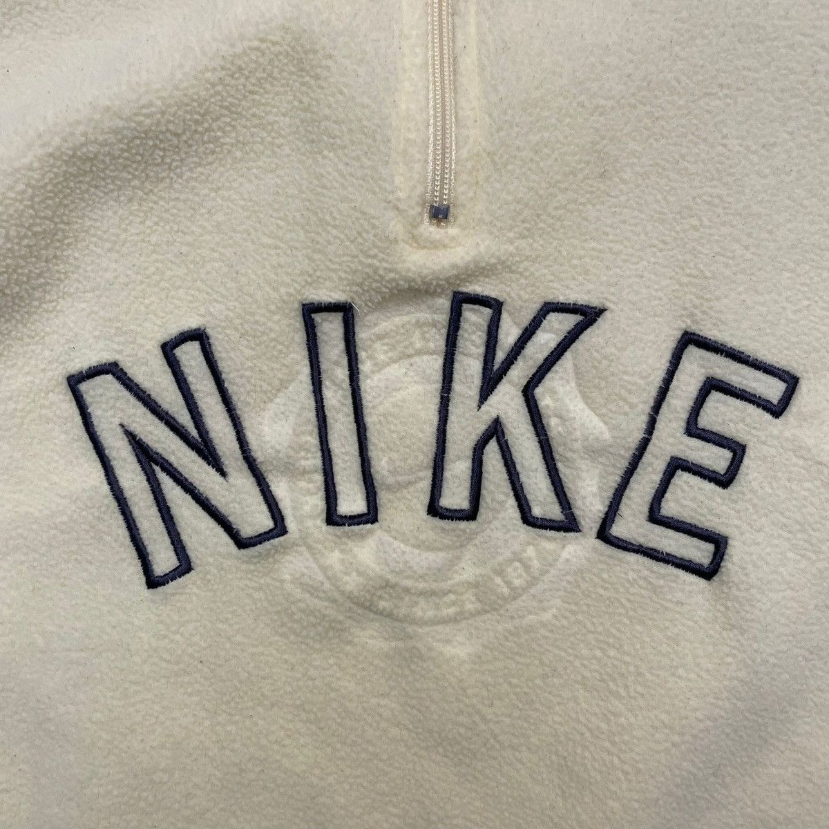 Nike × Vintage Nike yellow fleece sweatshirt half zip spellout vintage 00s Size S / US 4 / IT 40 - 4 Thumbnail
