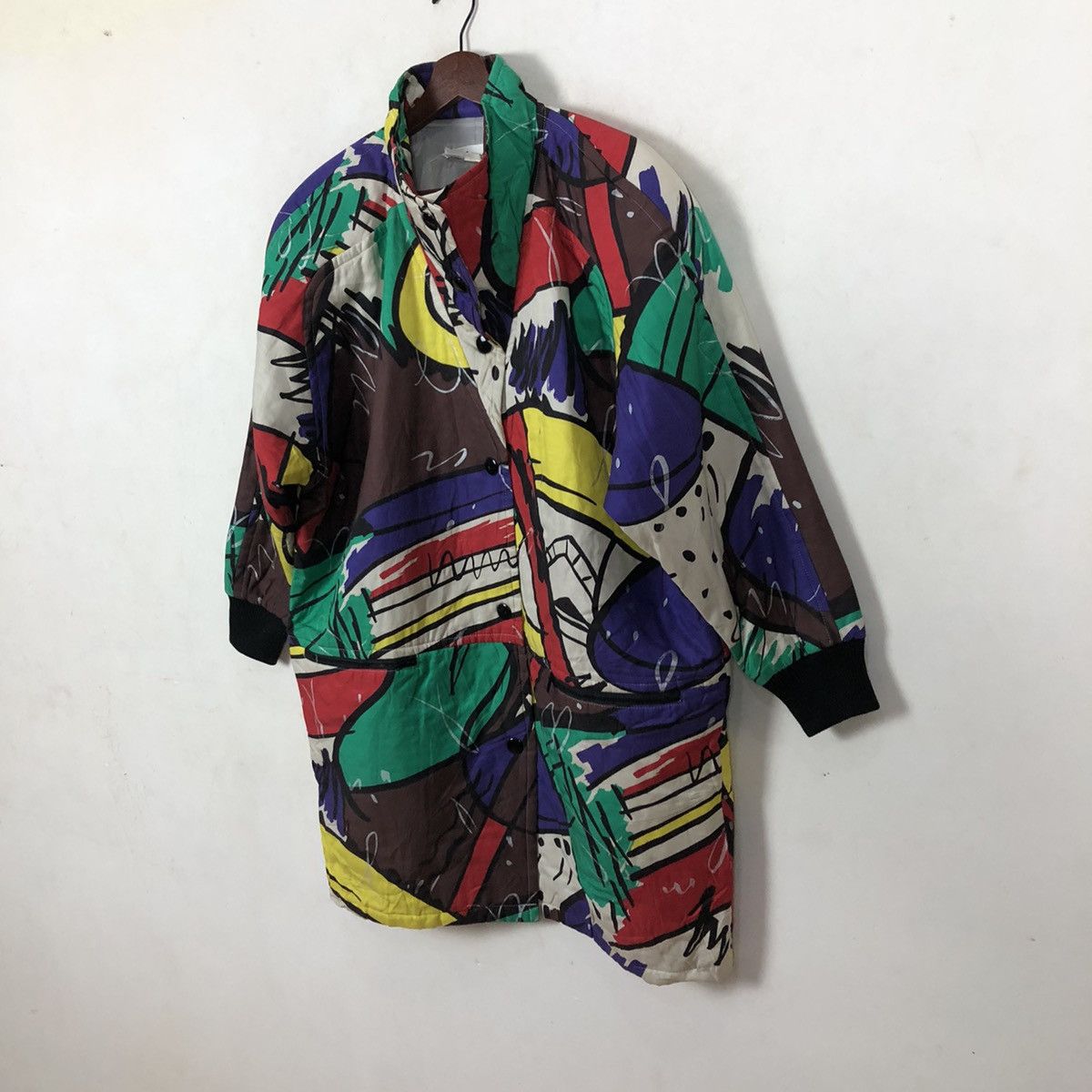 Japanese Brand MULTI COLOURFUL GIVY BUTTON JACKET INSPIRED BY ISSEY MIYAKE Size US M / EU 48-50 / 2 - 2 Thumbnail