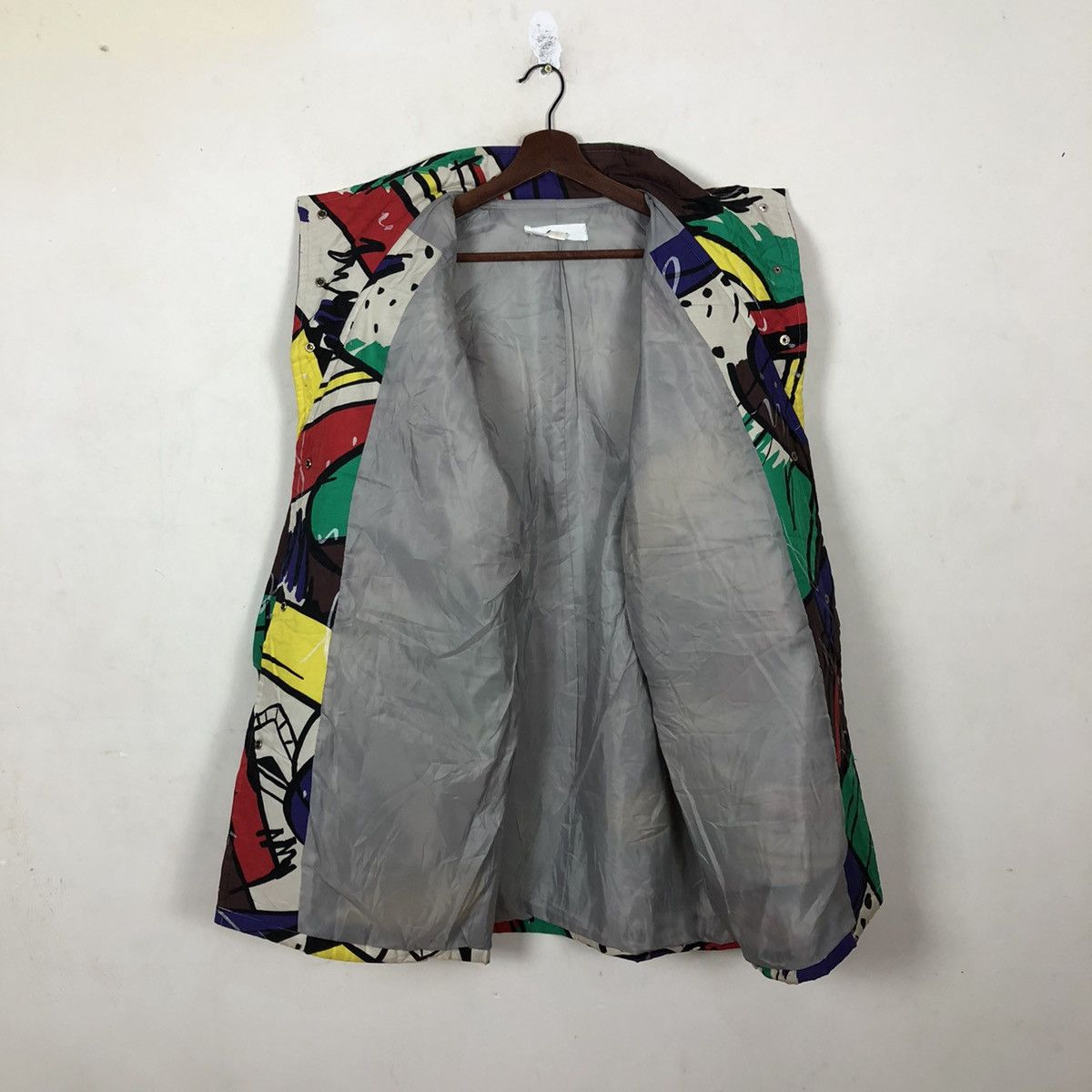 Japanese Brand MULTI COLOURFUL GIVY BUTTON JACKET INSPIRED BY ISSEY MIYAKE Size US M / EU 48-50 / 2 - 10 Thumbnail