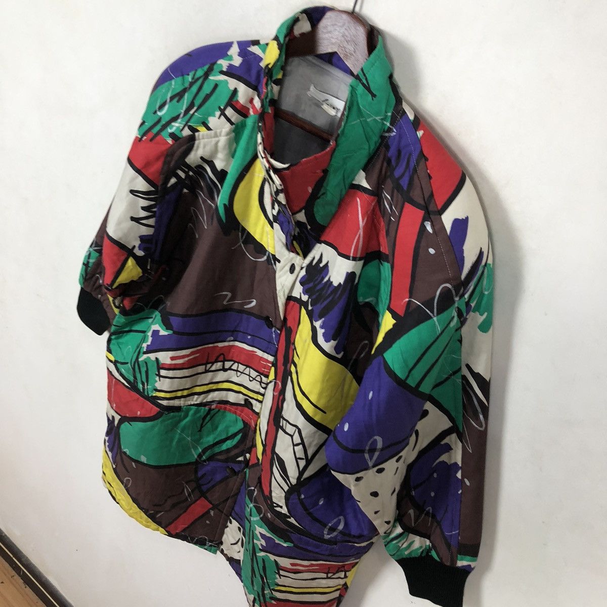 Japanese Brand MULTI COLOURFUL GIVY BUTTON JACKET INSPIRED BY ISSEY MIYAKE Size US M / EU 48-50 / 2 - 3 Thumbnail