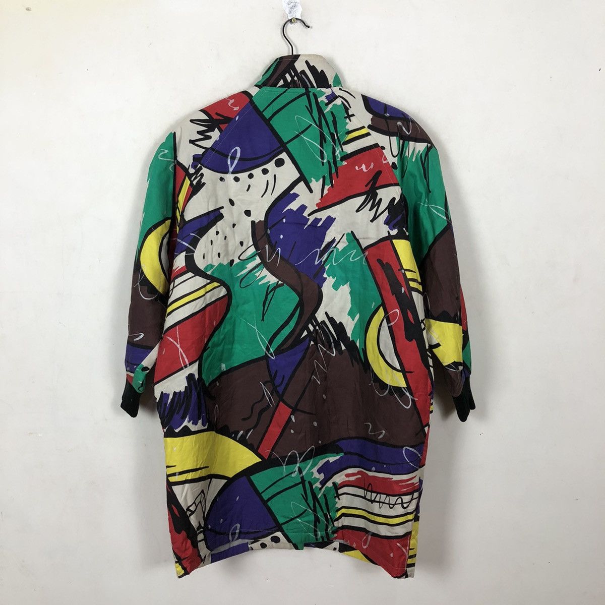 Japanese Brand MULTI COLOURFUL GIVY BUTTON JACKET INSPIRED BY ISSEY MIYAKE Size US M / EU 48-50 / 2 - 9 Thumbnail