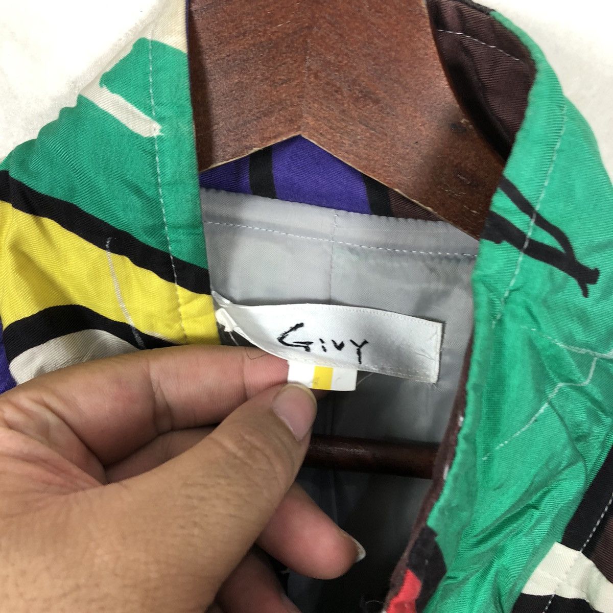 Japanese Brand MULTI COLOURFUL GIVY BUTTON JACKET INSPIRED BY ISSEY MIYAKE Size US M / EU 48-50 / 2 - 8 Thumbnail