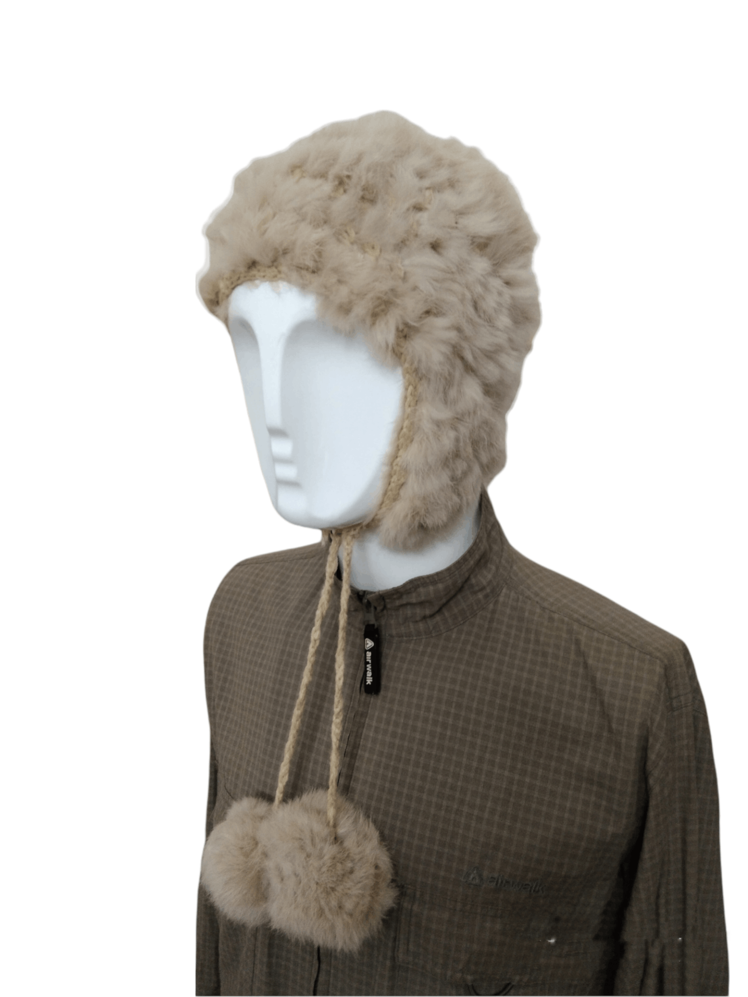 Japanese Brand VINTAGE JAPQN ALT BEANIE RABBIT FUR EARMUFF BEANIE Size ONE SIZE - 4 Thumbnail