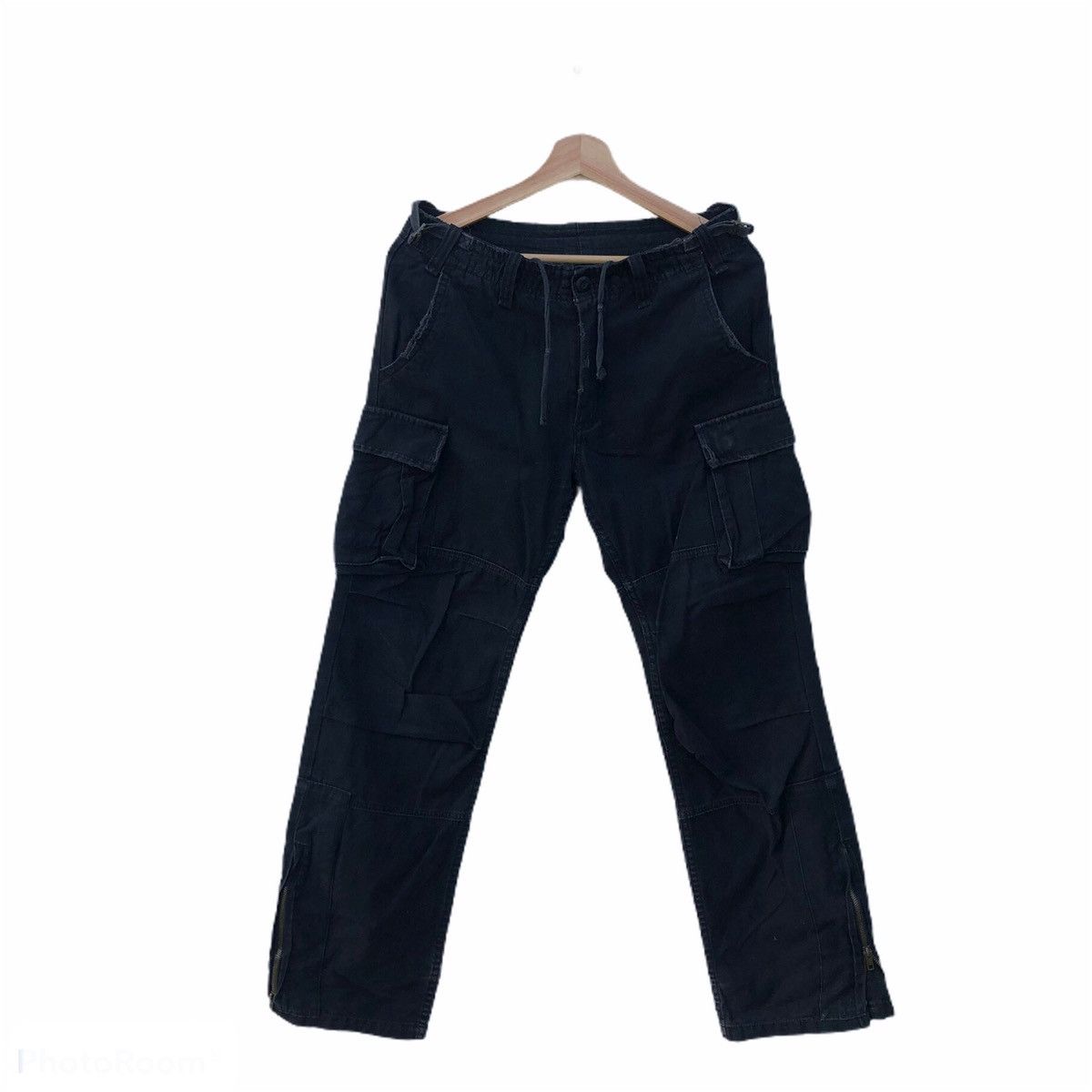 Japanese Brand PARACHUTE CARGO PANTS JUNGLE STORM INSPIRED BY RICK OWENS Size US 30 / EU 46 - 2 Thumbnail