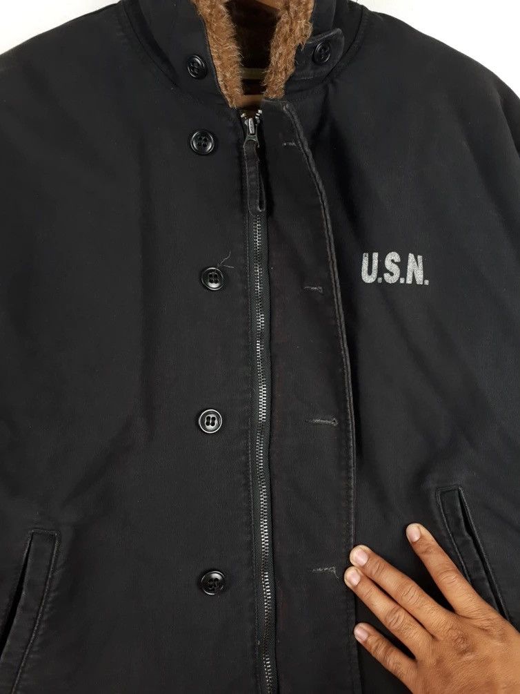 Vintage Vintage US Navy Military Sherpa Lined Warm Up Jacket Size US S / EU 44-46 / 1 - 5 Thumbnail