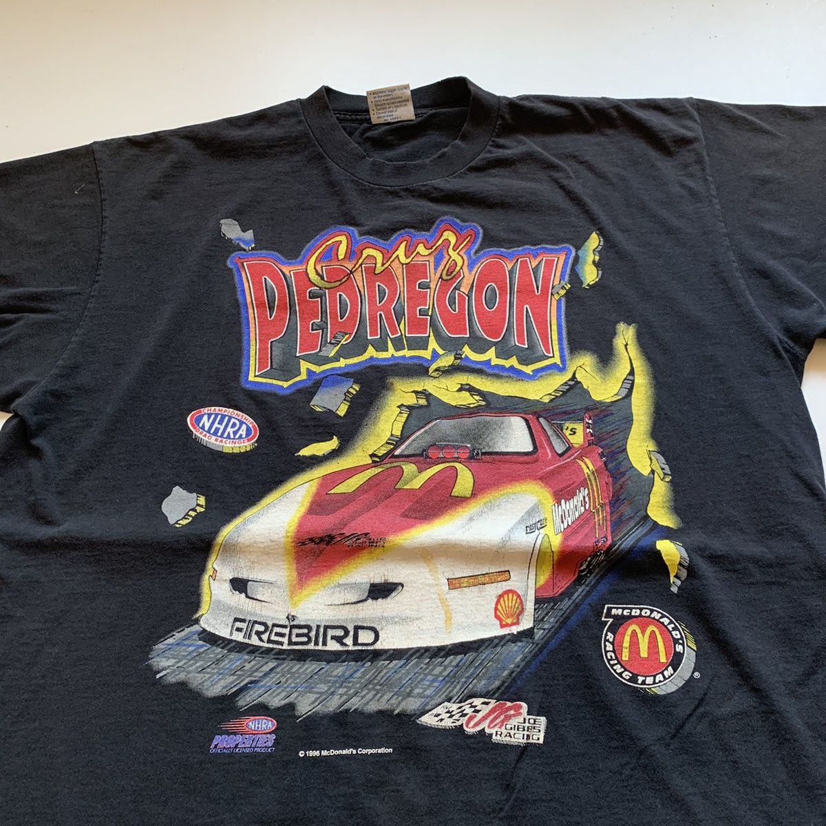 NASCAR × Vintage Vintage 90s NHRA Pedregon McDonald’s Racing Graphic T Shirt Size US XXL / EU 58 / 5 - 2 Thumbnail