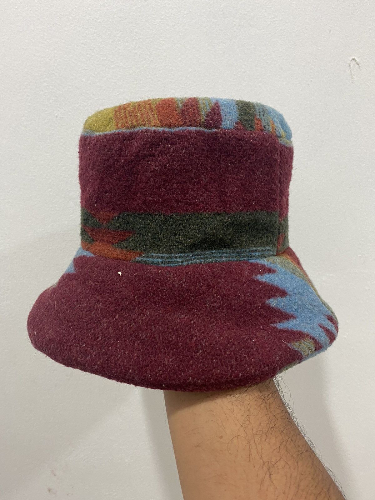 Other VTG Native Aztec Pattern Wool Bucket Hat Size ONE SIZE - 4 Thumbnail