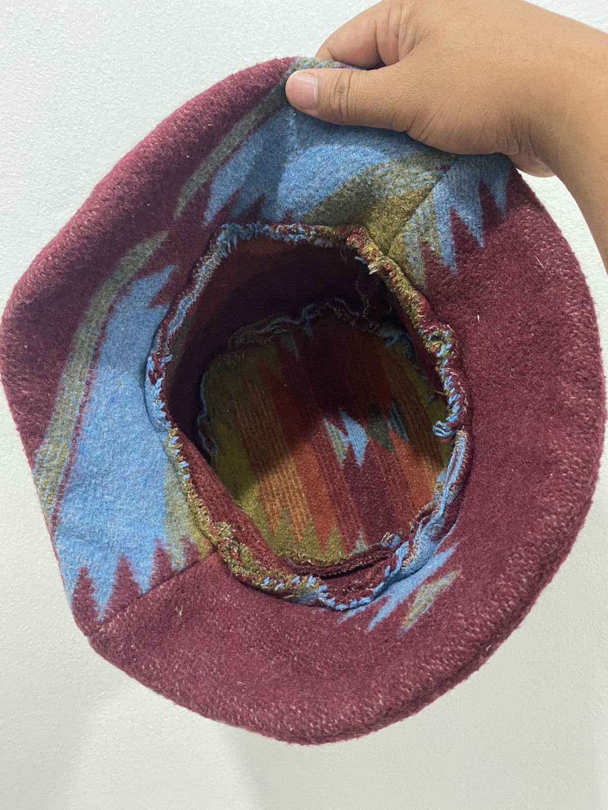 Other VTG Native Aztec Pattern Wool Bucket Hat Size ONE SIZE - 6 Thumbnail