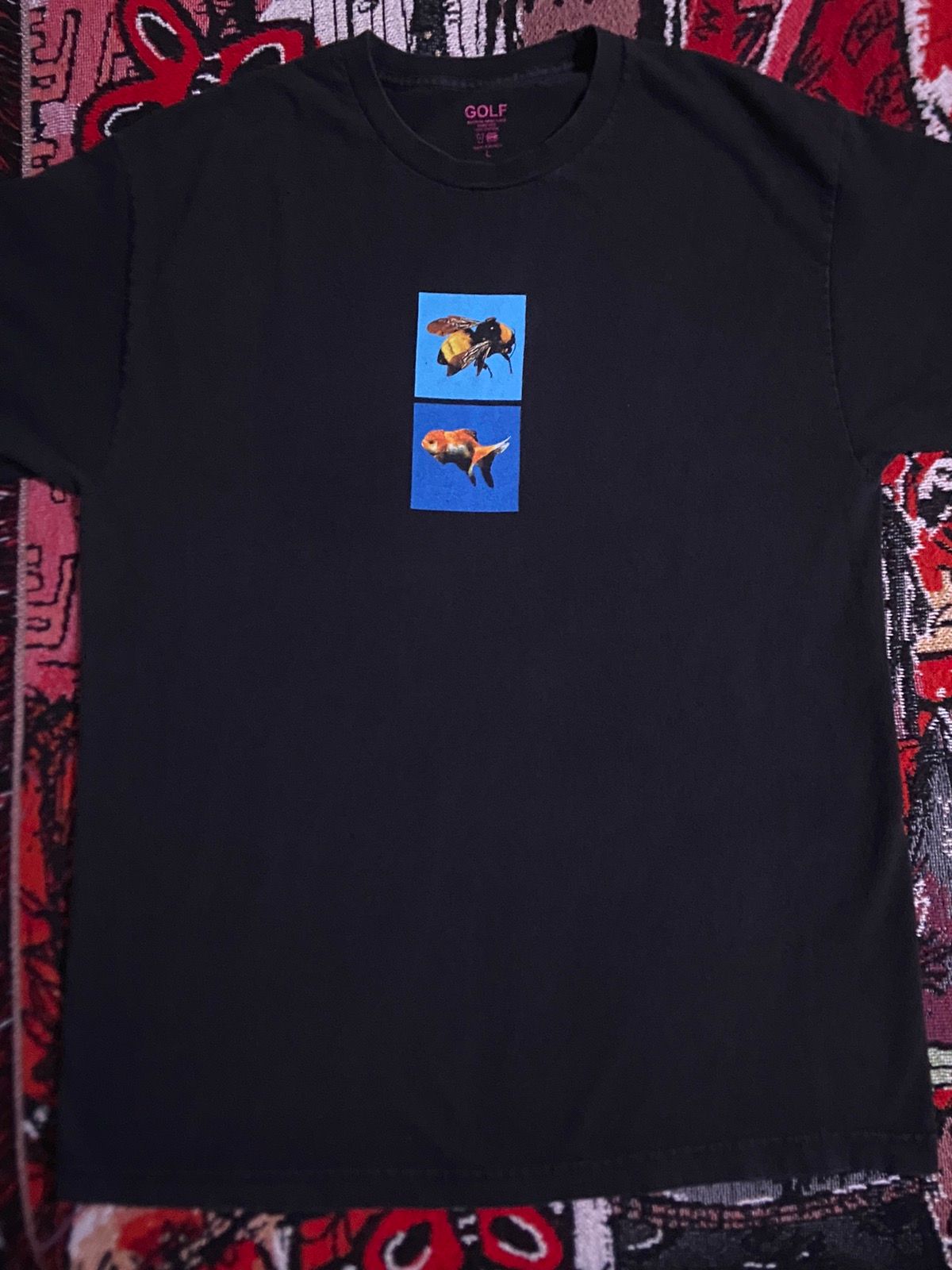 Pre-owned Golf Wang X Tyler The Creator Vince Staples Tour Tee In Black