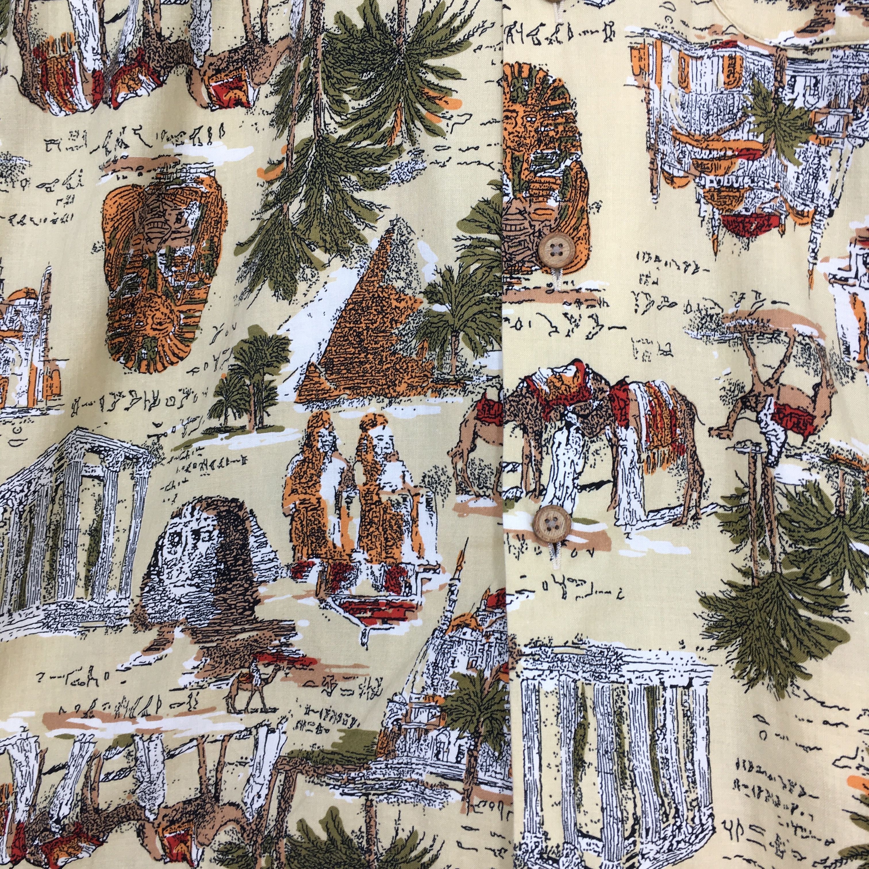 Designer × Vintage Vintage 90s Mobydick Egypt Monument Casual Shirt Large Size US L / EU 52-54 / 3 - 4 Thumbnail