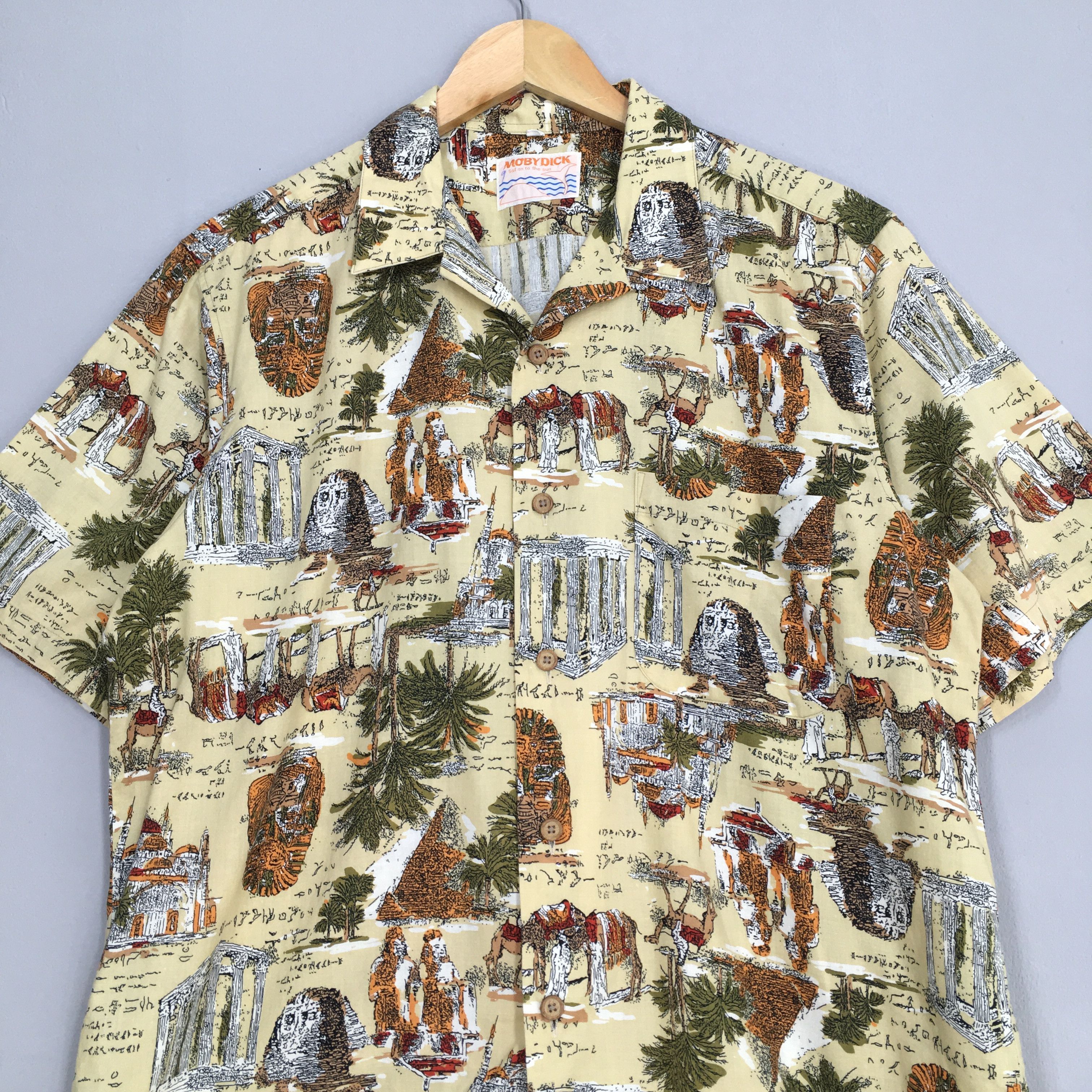 Designer × Vintage Vintage 90s Mobydick Egypt Monument Casual Shirt Large Size US L / EU 52-54 / 3 - 2 Thumbnail