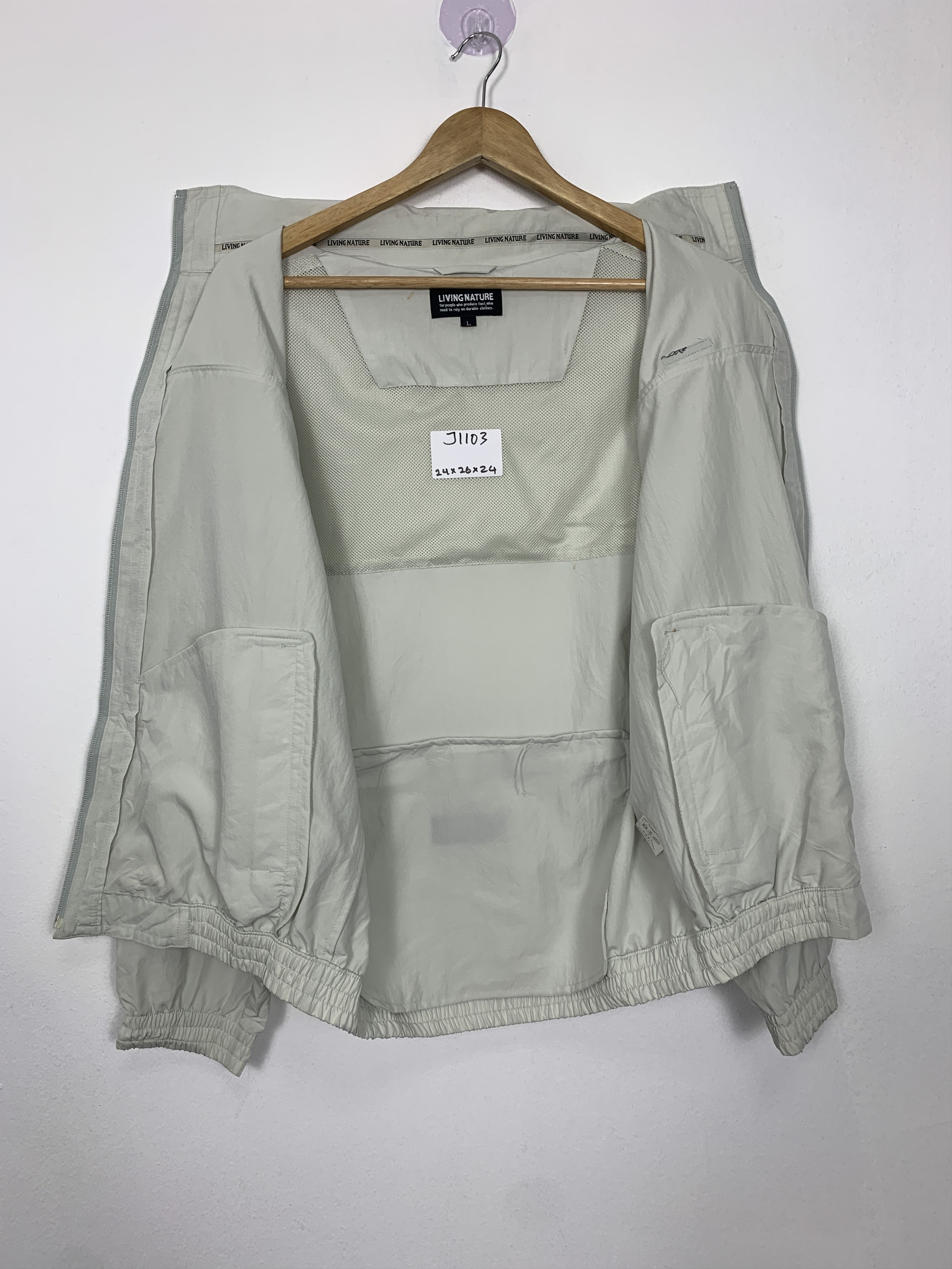 Japanese Brand Vintage LIVING NATURE Zip Up Jacket Size US M / EU 48-50 / 2 - 9 Thumbnail