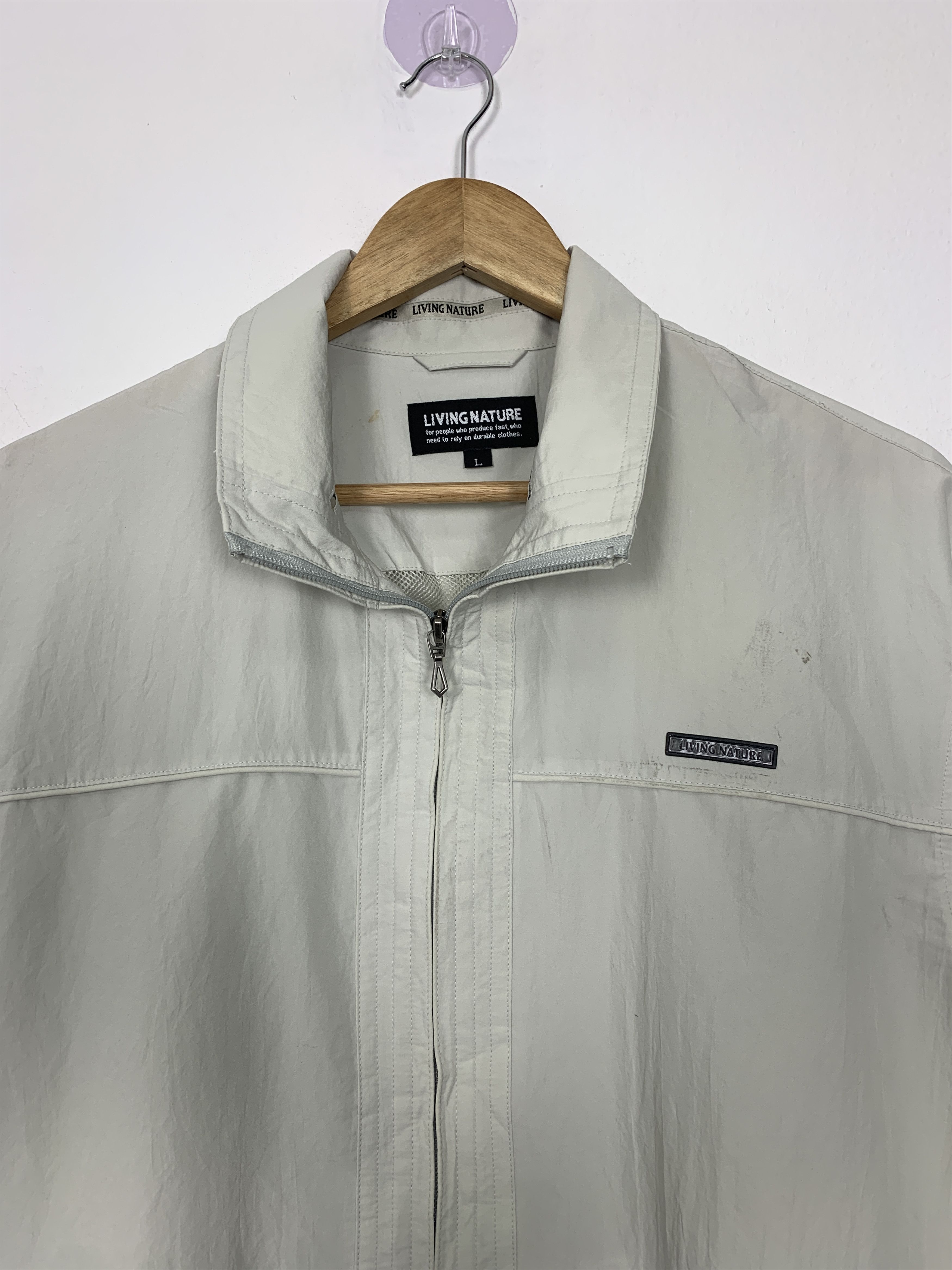 Japanese Brand Vintage LIVING NATURE Zip Up Jacket Size US M / EU 48-50 / 2 - 2 Thumbnail