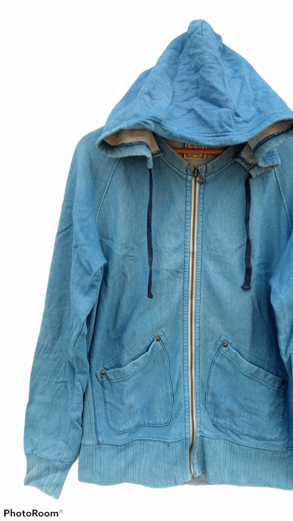 Indigo × Japanese Brand × Vintage 🔥🔥Houston Indigo Dye Hoodie Jacket Size US L / EU 52-54 / 3 - 5 Thumbnail