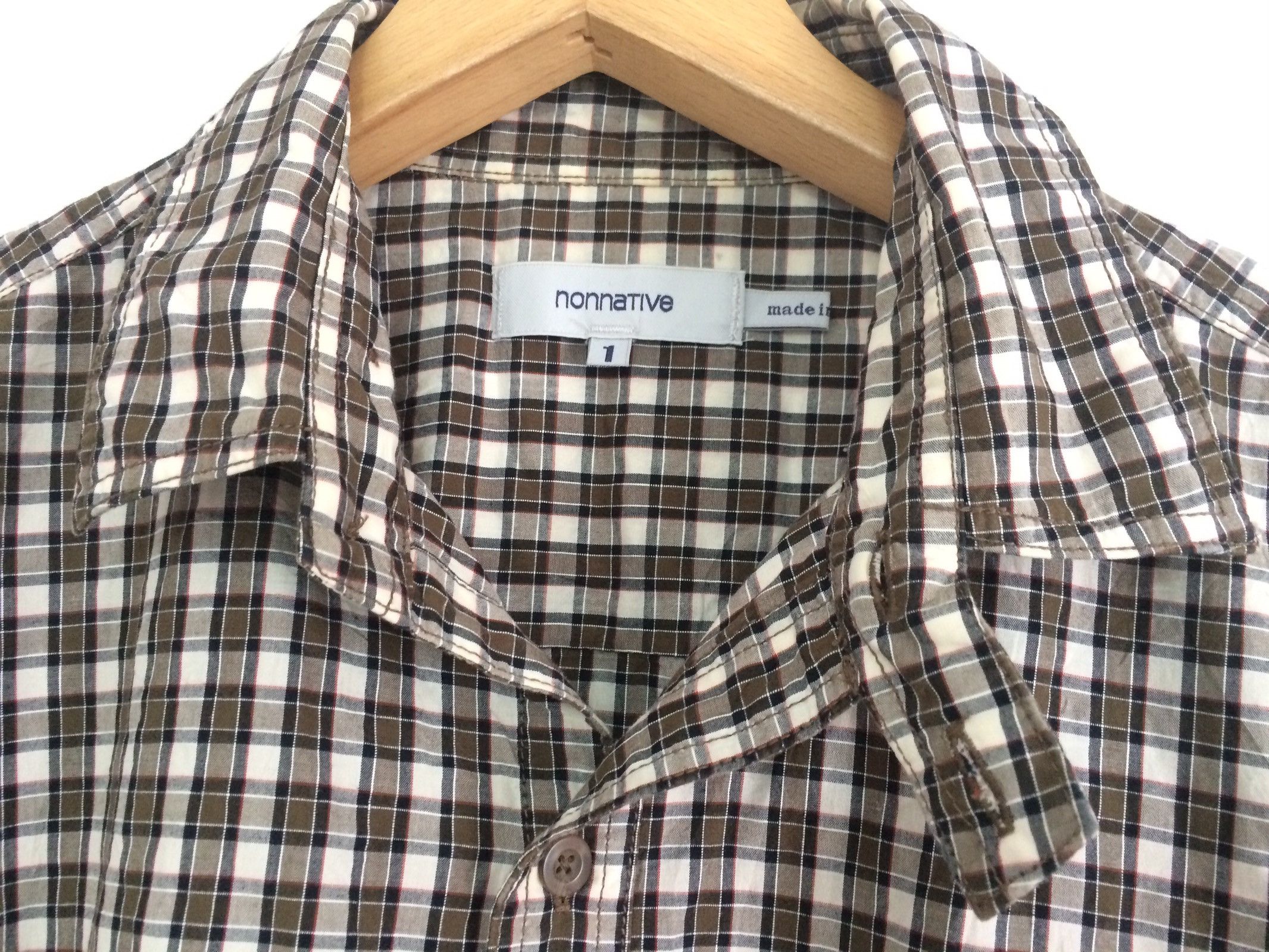 Japanese Brand × Nonnative × Vintage 🔥🔥Nonnative Plaid Checkered LS Shirt Size US S / EU 44-46 / 1 - 7 Thumbnail