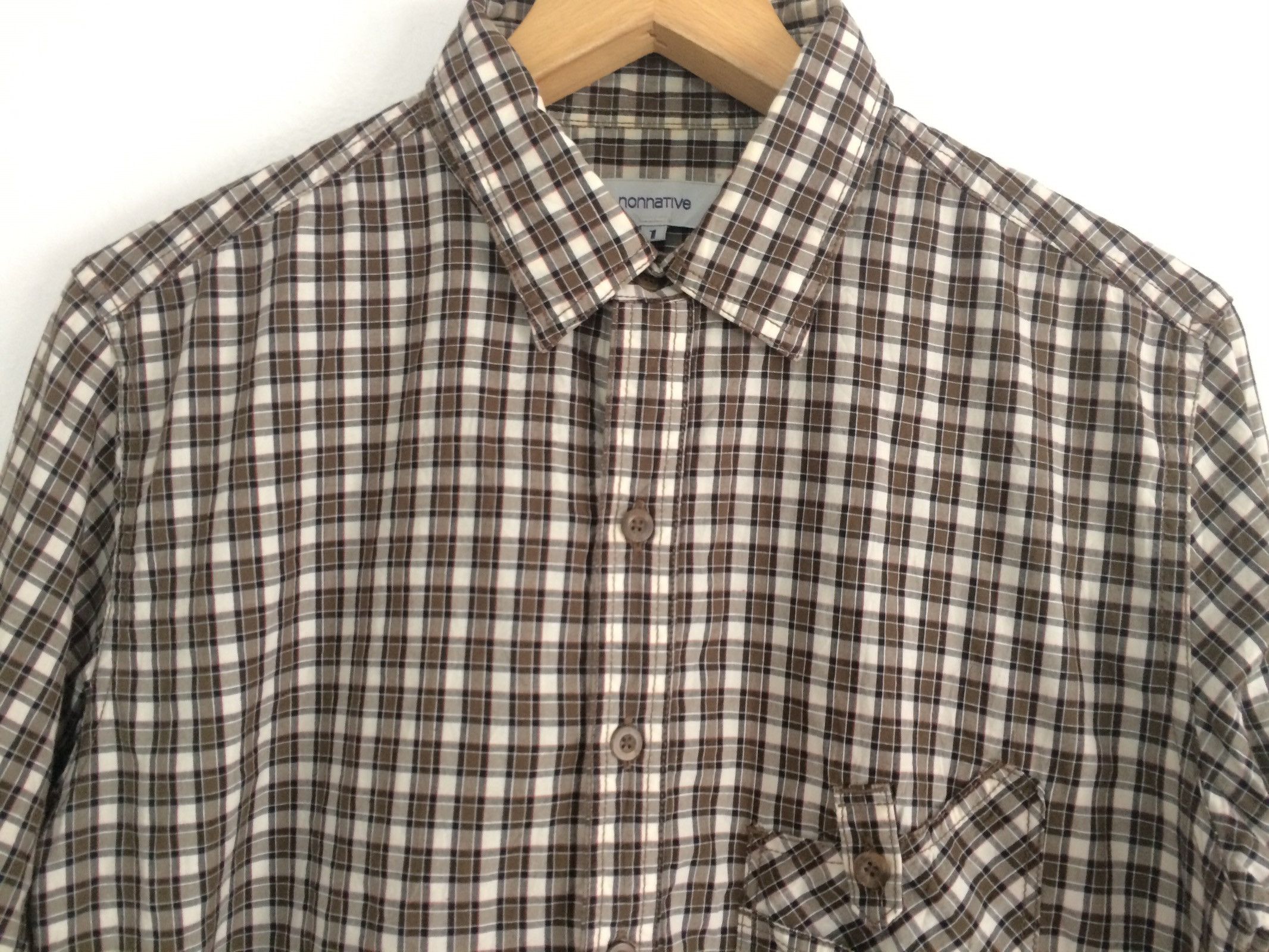 Japanese Brand × Nonnative × Vintage 🔥🔥Nonnative Plaid Checkered LS Shirt Size US S / EU 44-46 / 1 - 8 Thumbnail