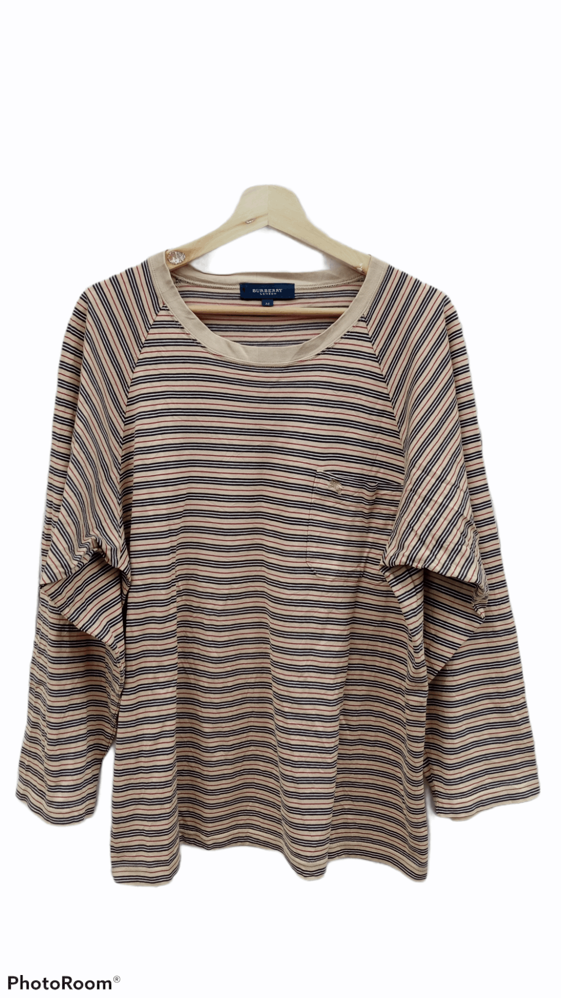Burberry × Vintage 🔥🔥Vintage Burberry Border Striped LS T-Shirt Size US M / EU 48-50 / 2 - 1 Thumbnail