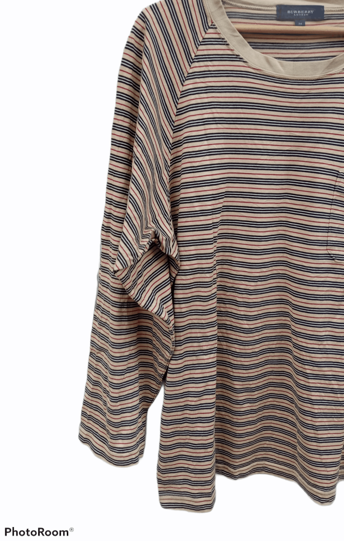 Burberry × Vintage 🔥🔥Vintage Burberry Border Striped LS T-Shirt Size US M / EU 48-50 / 2 - 5 Thumbnail