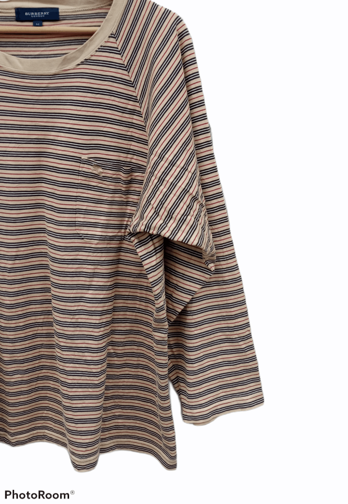 Burberry × Vintage 🔥🔥Vintage Burberry Border Striped LS T-Shirt Size US M / EU 48-50 / 2 - 4 Thumbnail