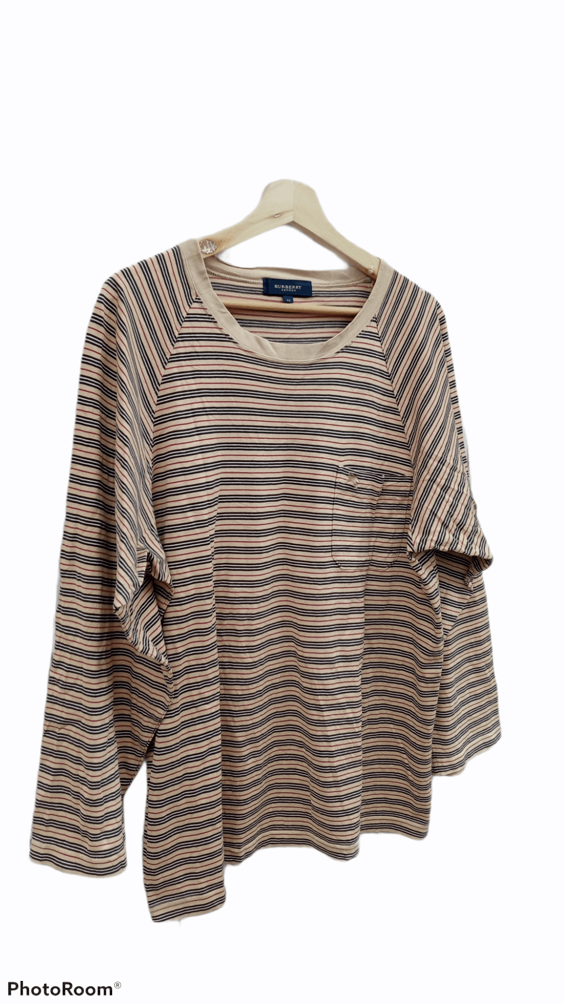 Burberry × Vintage 🔥🔥Vintage Burberry Border Striped LS T-Shirt Size US M / EU 48-50 / 2 - 2 Thumbnail