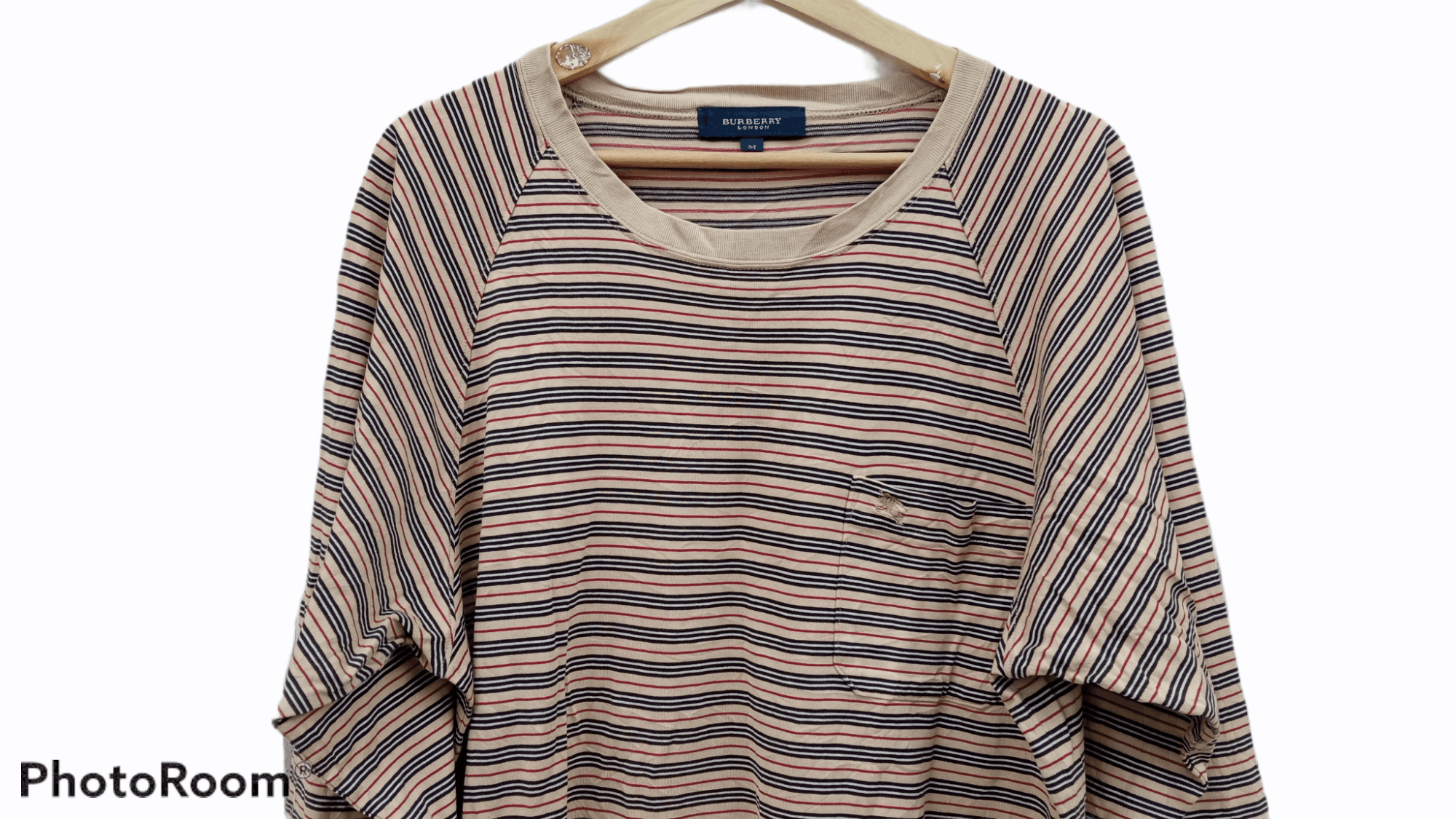 Burberry × Vintage 🔥🔥Vintage Burberry Border Striped LS T-Shirt Size US M / EU 48-50 / 2 - 6 Thumbnail