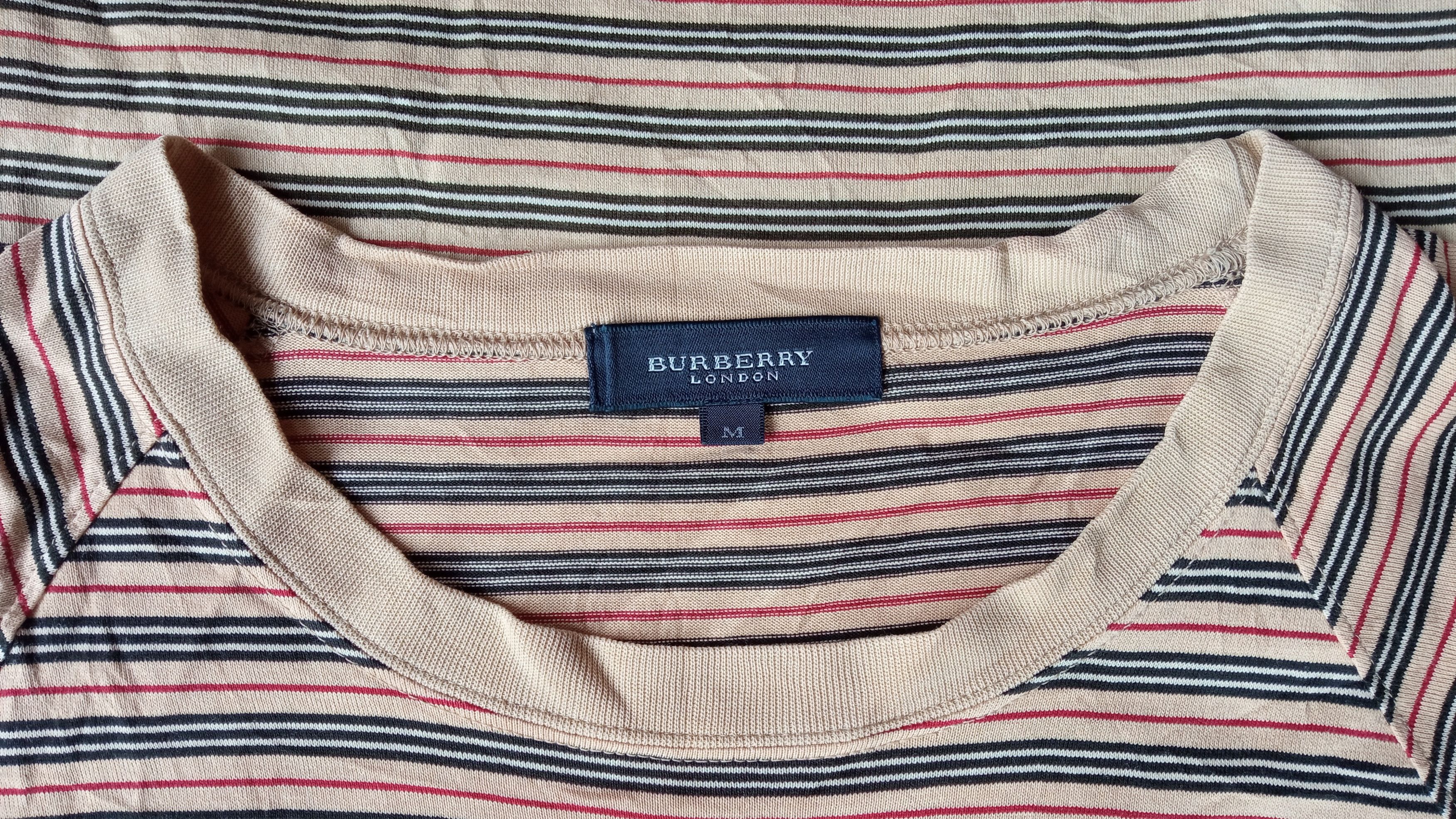 Burberry × Vintage 🔥🔥Vintage Burberry Border Striped LS T-Shirt Size US M / EU 48-50 / 2 - 9 Thumbnail