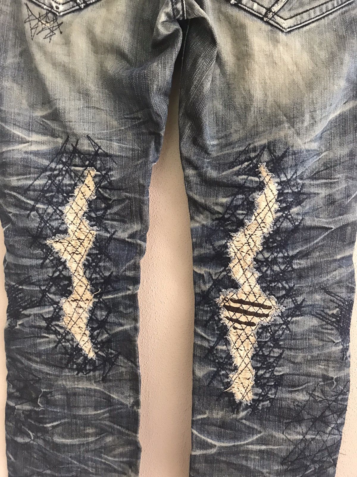 Japanese Brand Tokyo Boulevard distessed style jeans Size US 33 - 11 Thumbnail