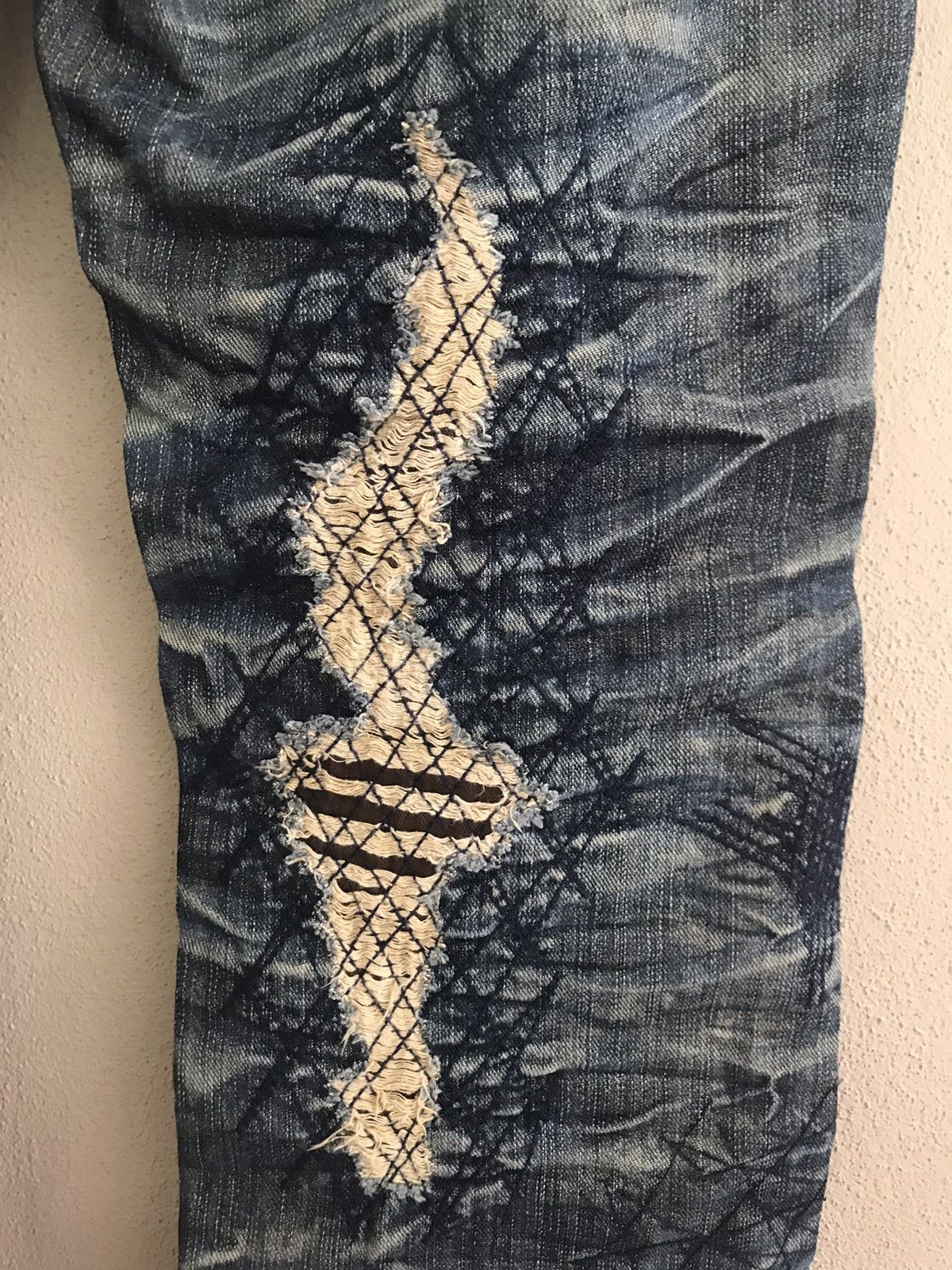 Japanese Brand Tokyo Boulevard distessed style jeans Size US 33 - 13 Thumbnail