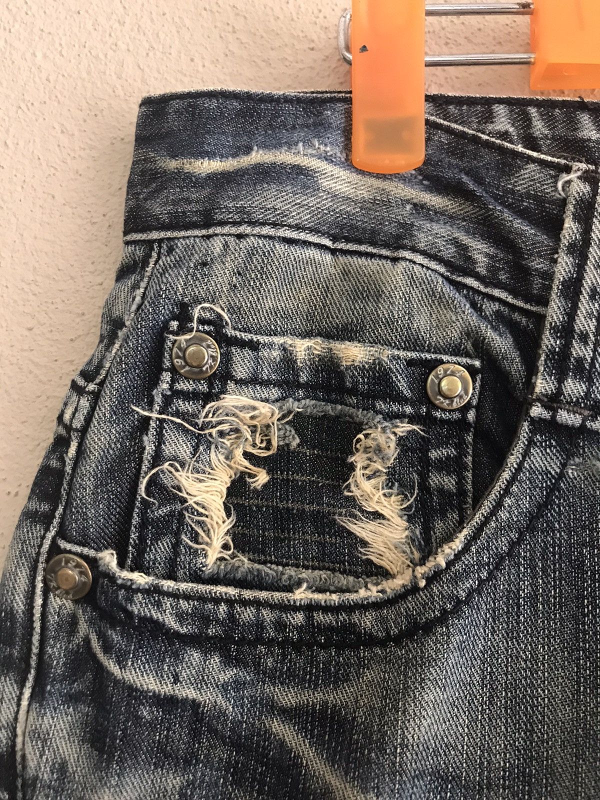 Japanese Brand Tokyo Boulevard distessed style jeans Size US 33 - 9 Thumbnail