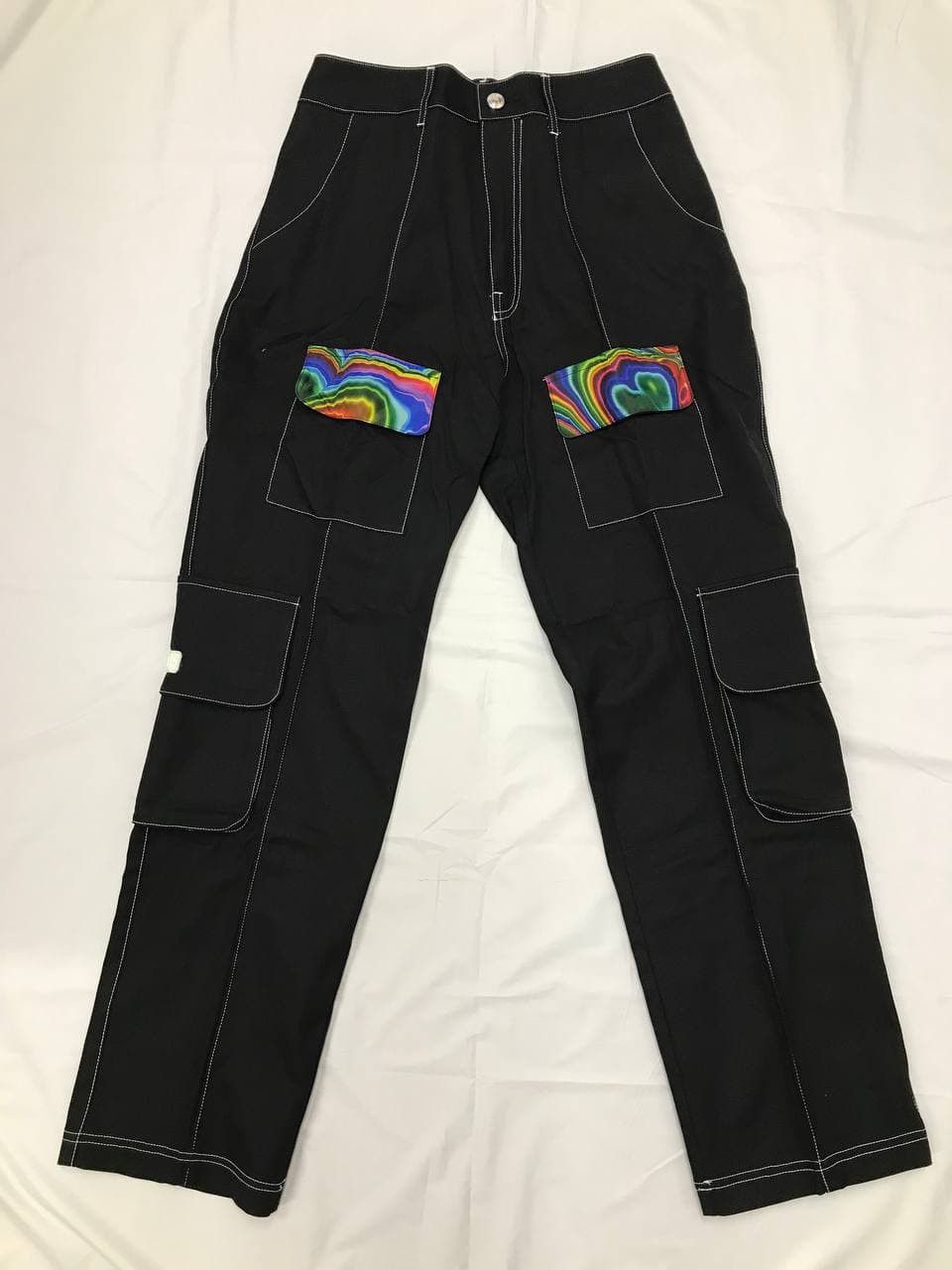 GCDS GCDS Black Acid Cargo Pants Size S (0302) Size US 30 / EU 46 - 1 Thumbnail