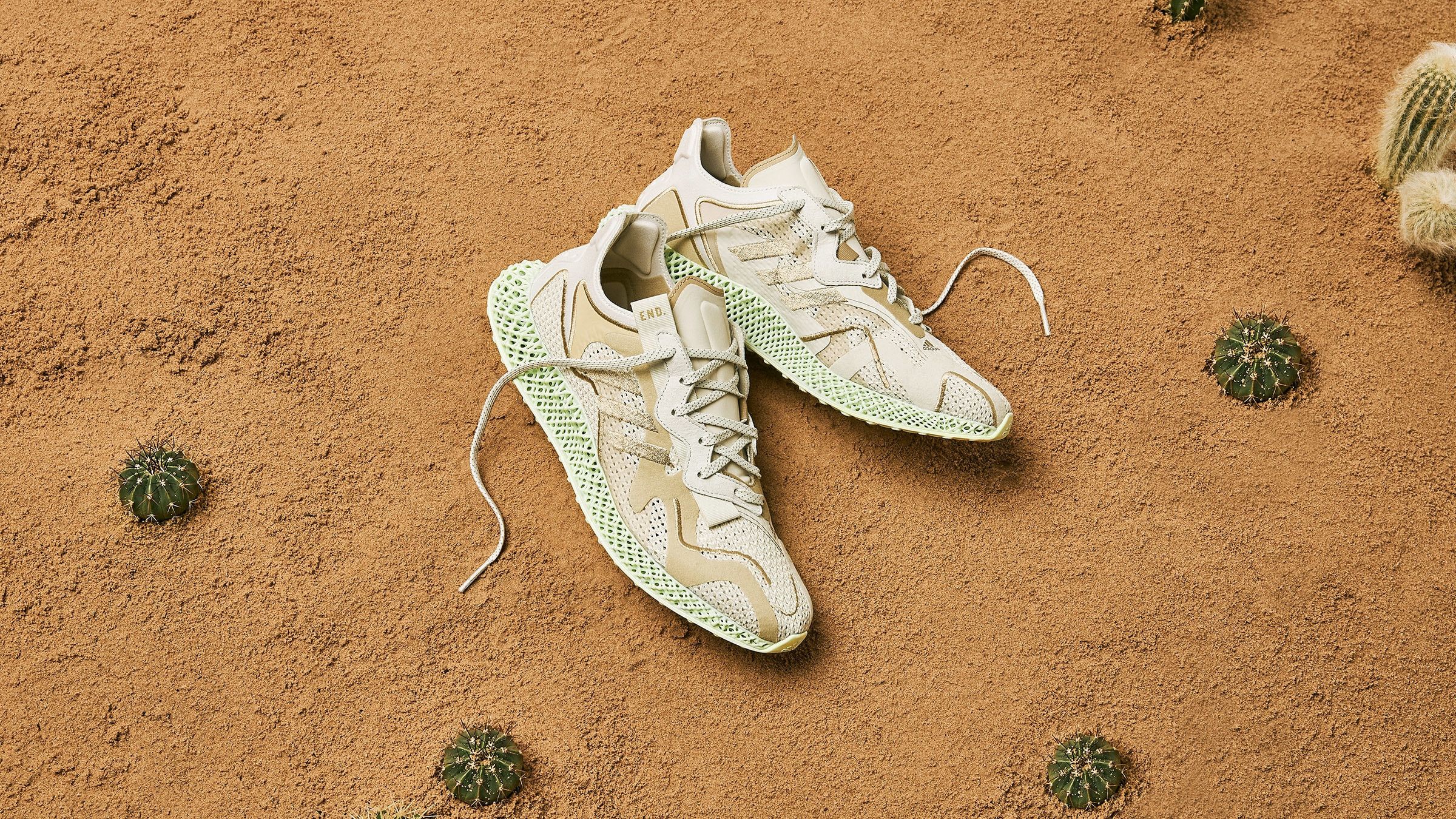 Adidas END. X ADIDAS EVO 4D 'DUNE' UK8 Size US 8.5 / EU 41-42 - 2 Thumbnail