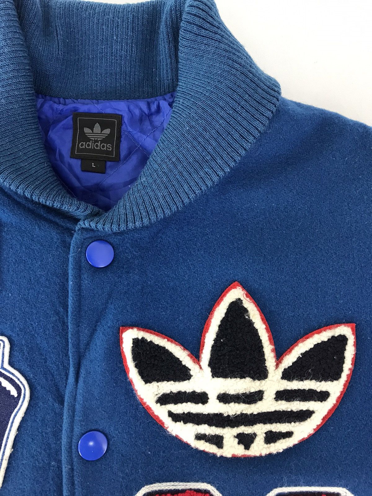 Adidas Vintage Varsity Jacket Adidas Trifoil Many Patches Size US M / EU 48-50 / 2 - 3 Thumbnail